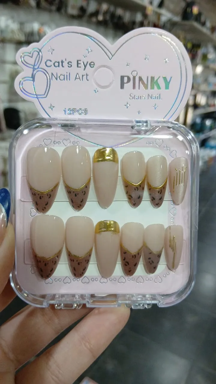 uñas postizas decoradas pinky B-0147