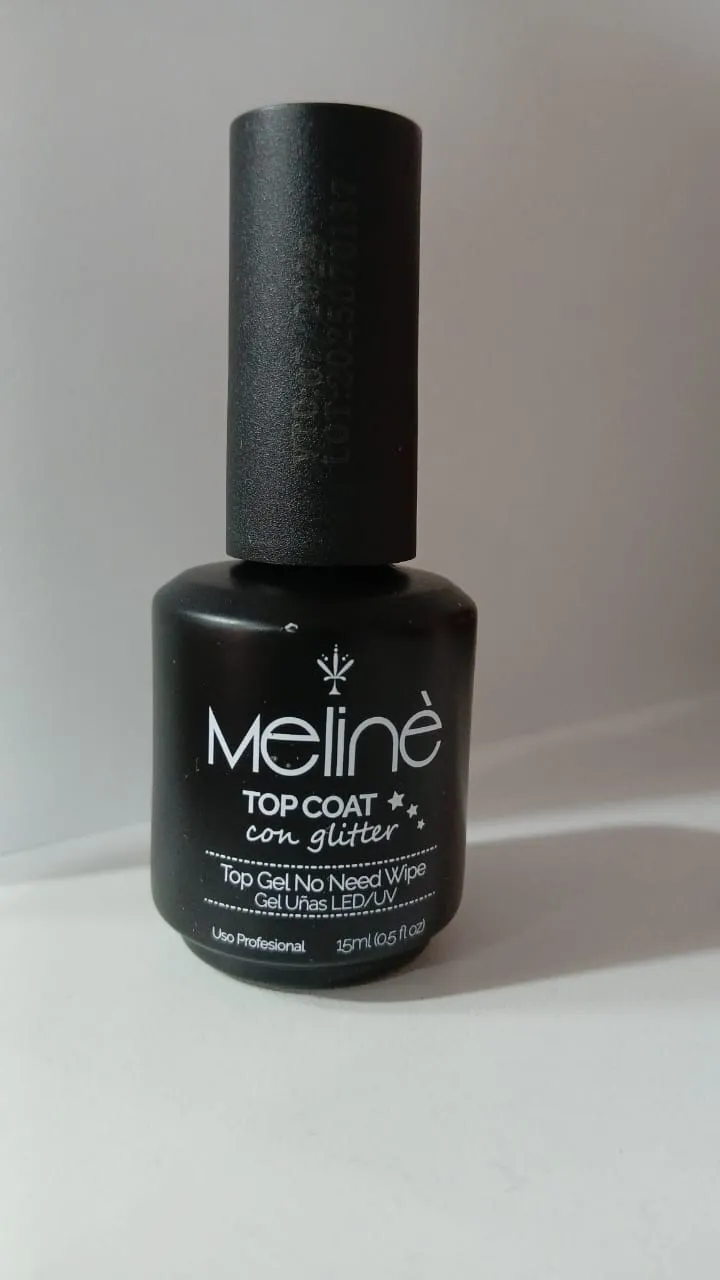 top coat meline con glitter