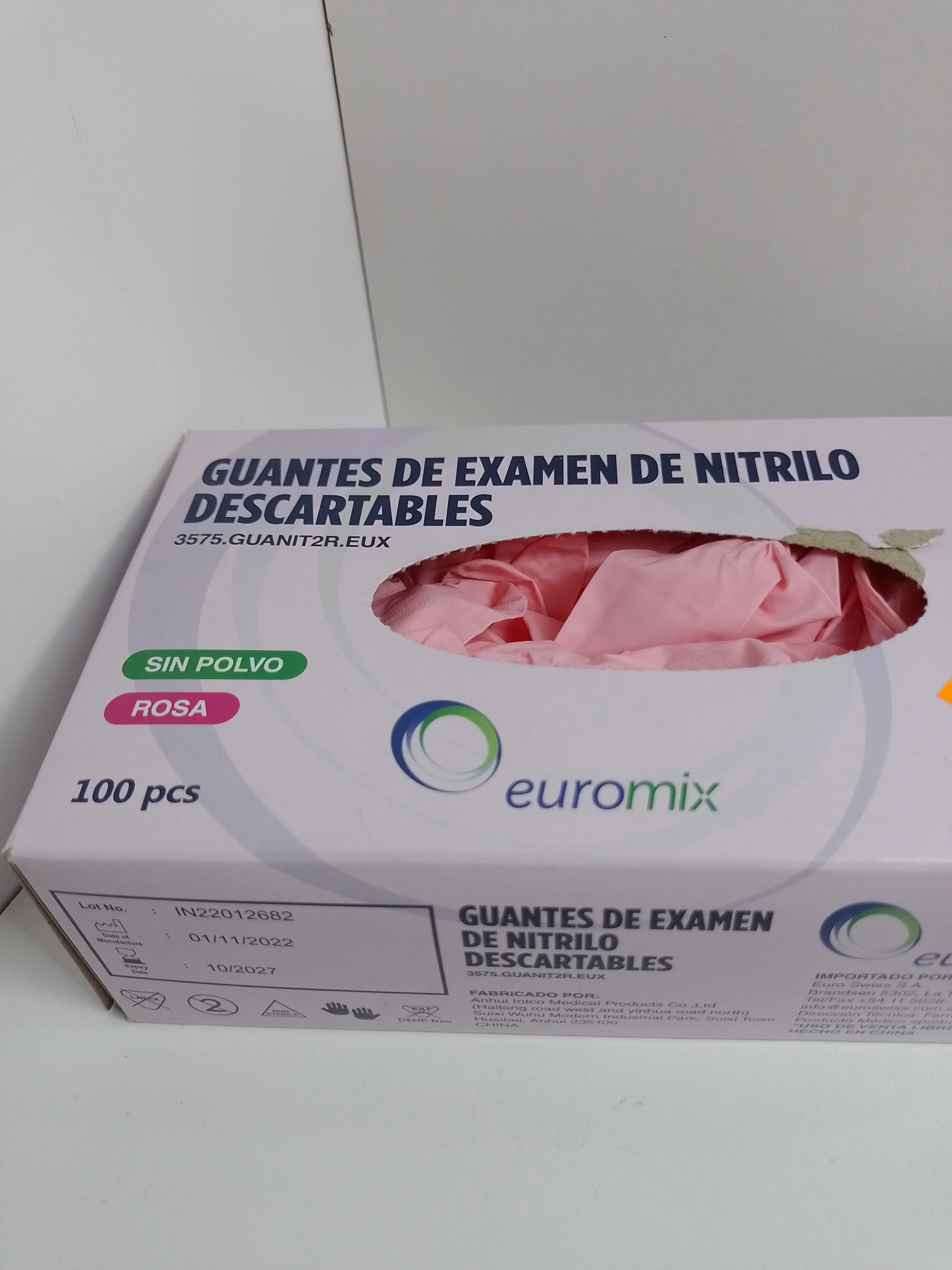 Guantes Rosa x Par Talle M