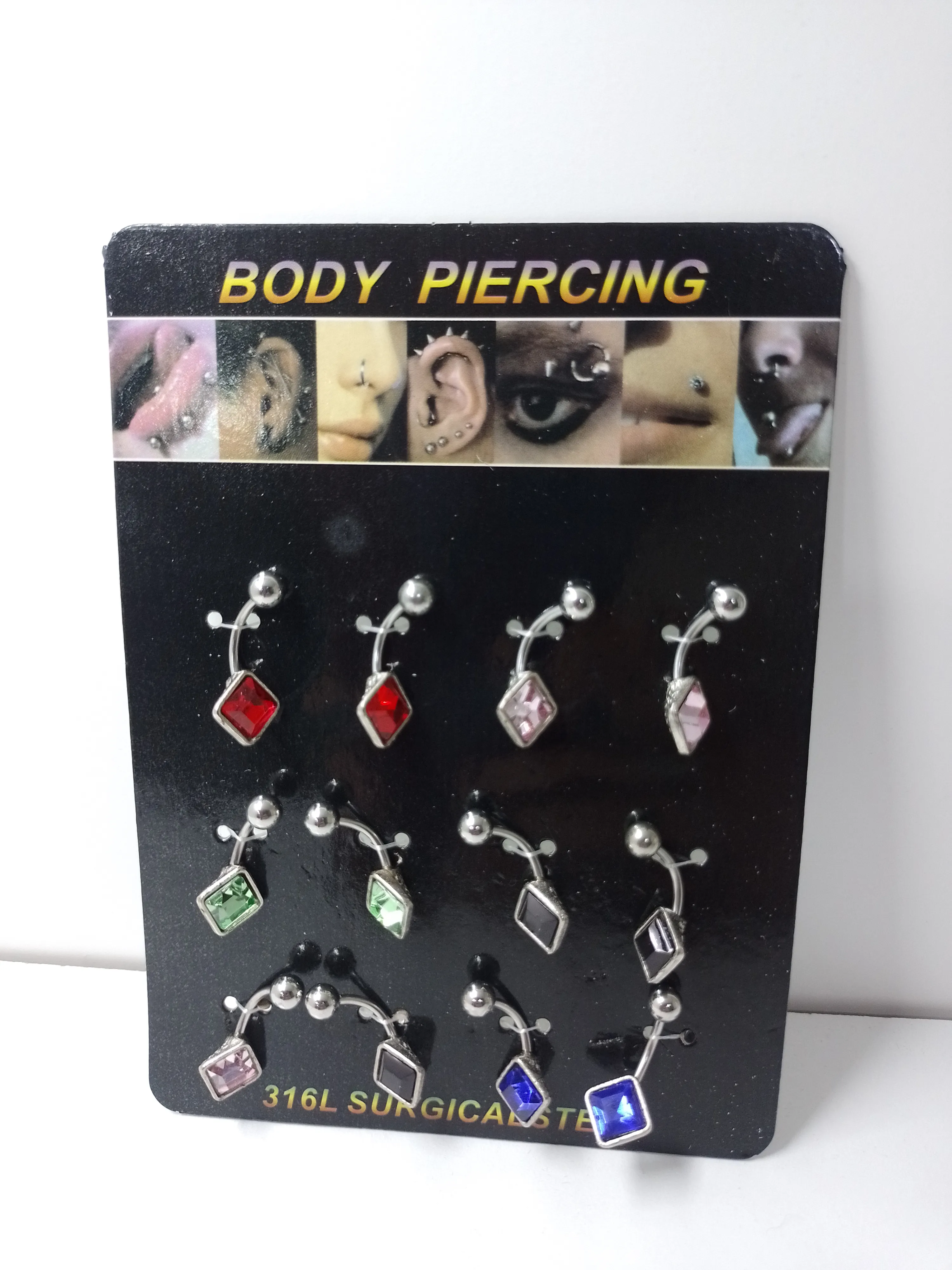 Piercing Para Ombligo Strass Rombo