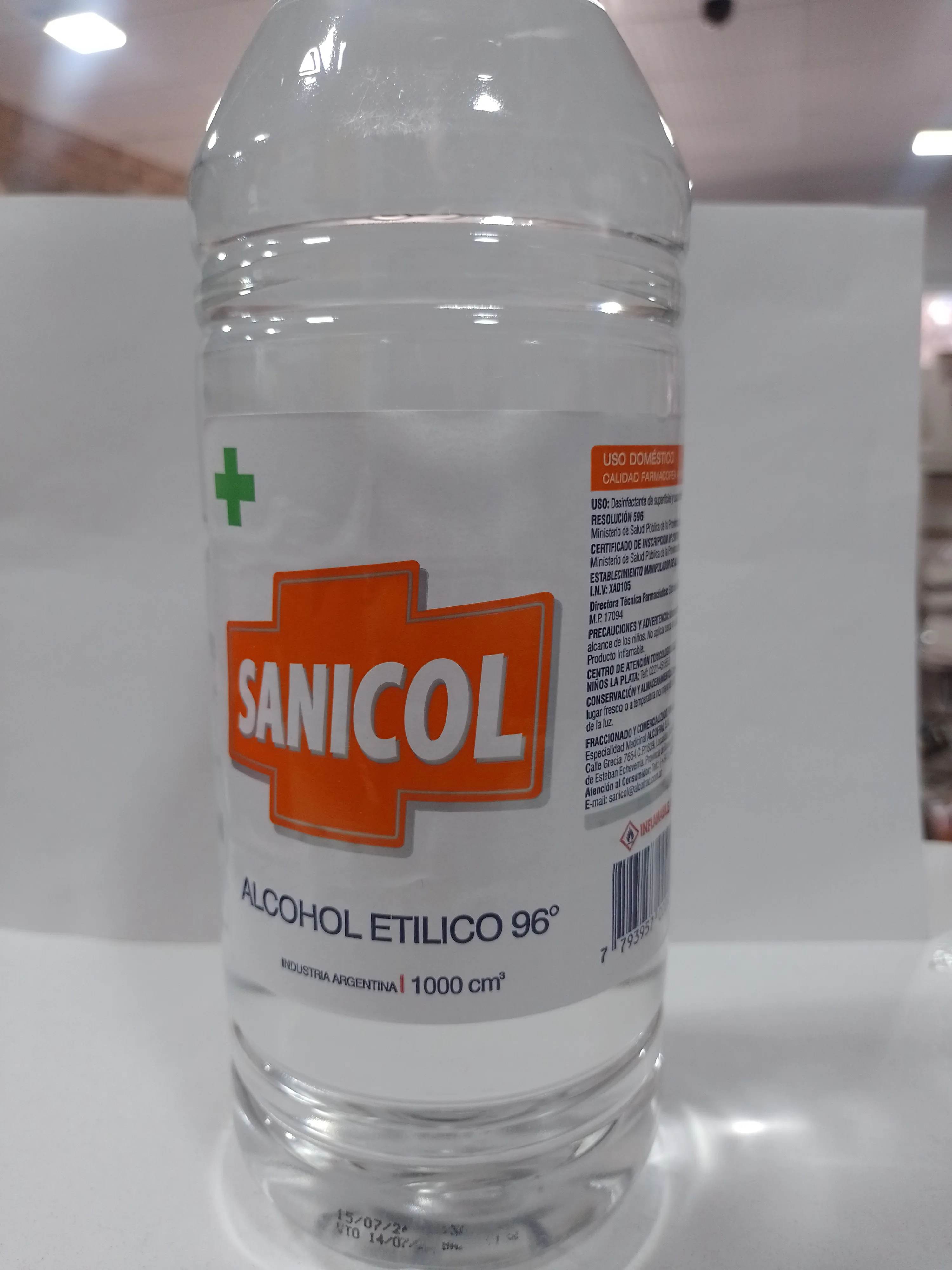 alcohol 1 litro sanicol
