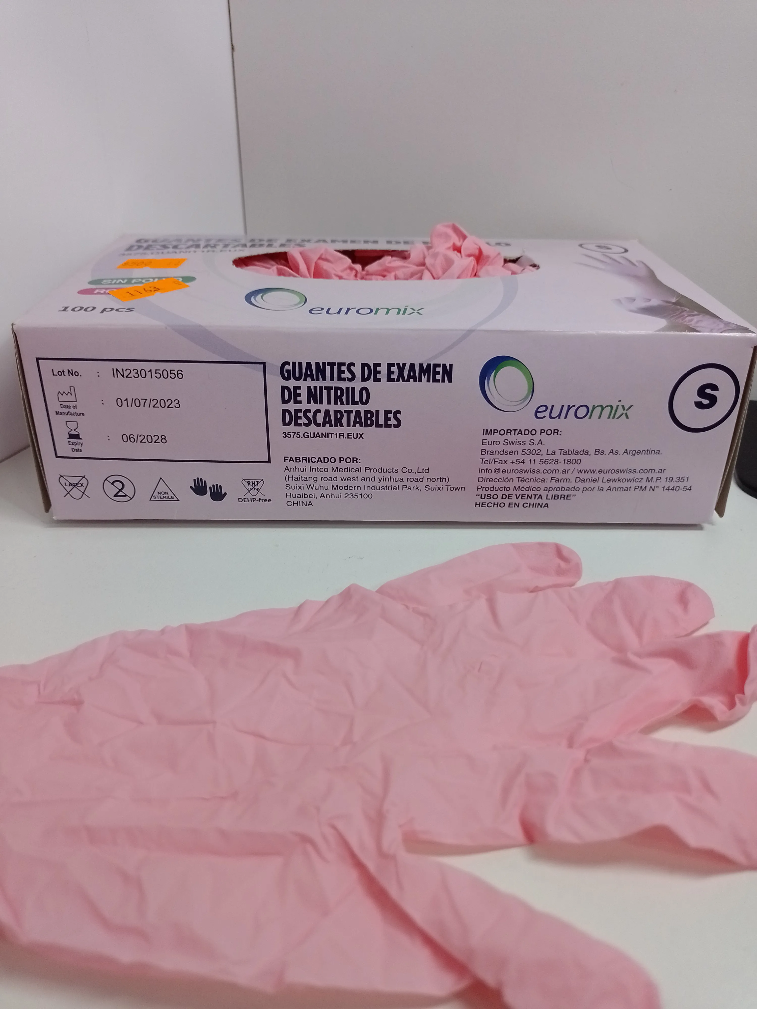 Guantes Rosas Por Par Talle S