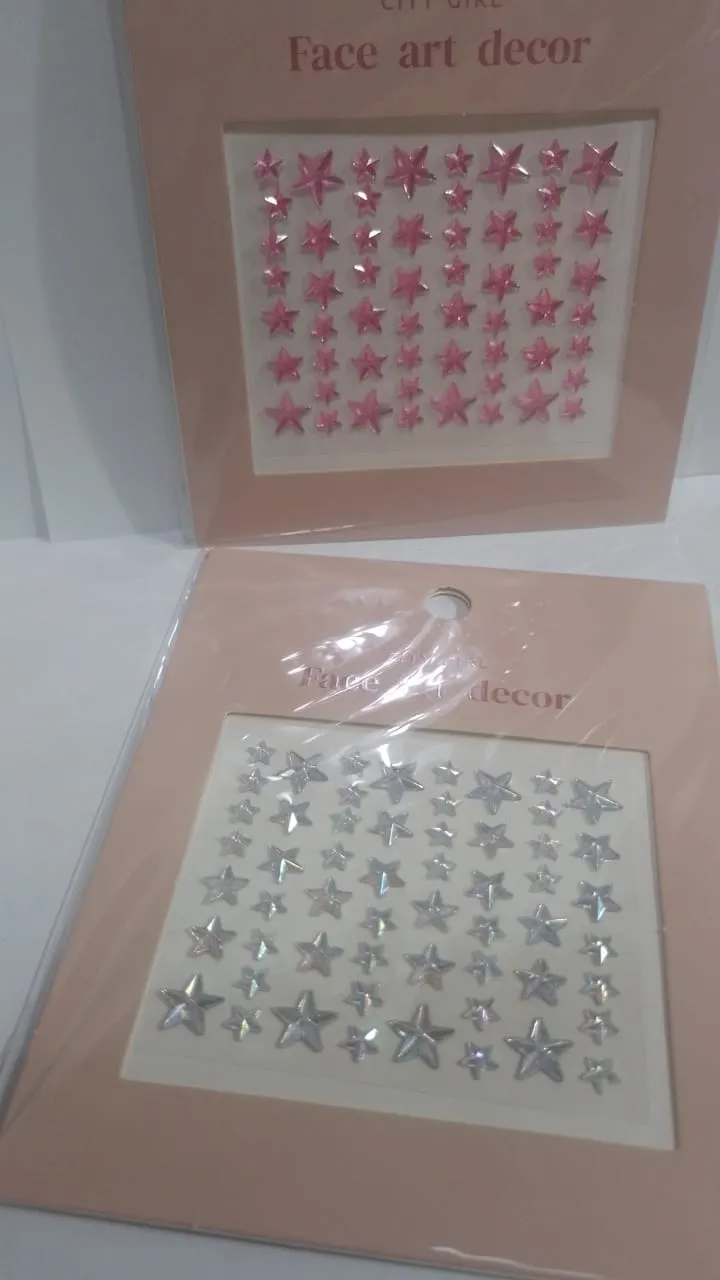 stickers para rostro estrellas city girl