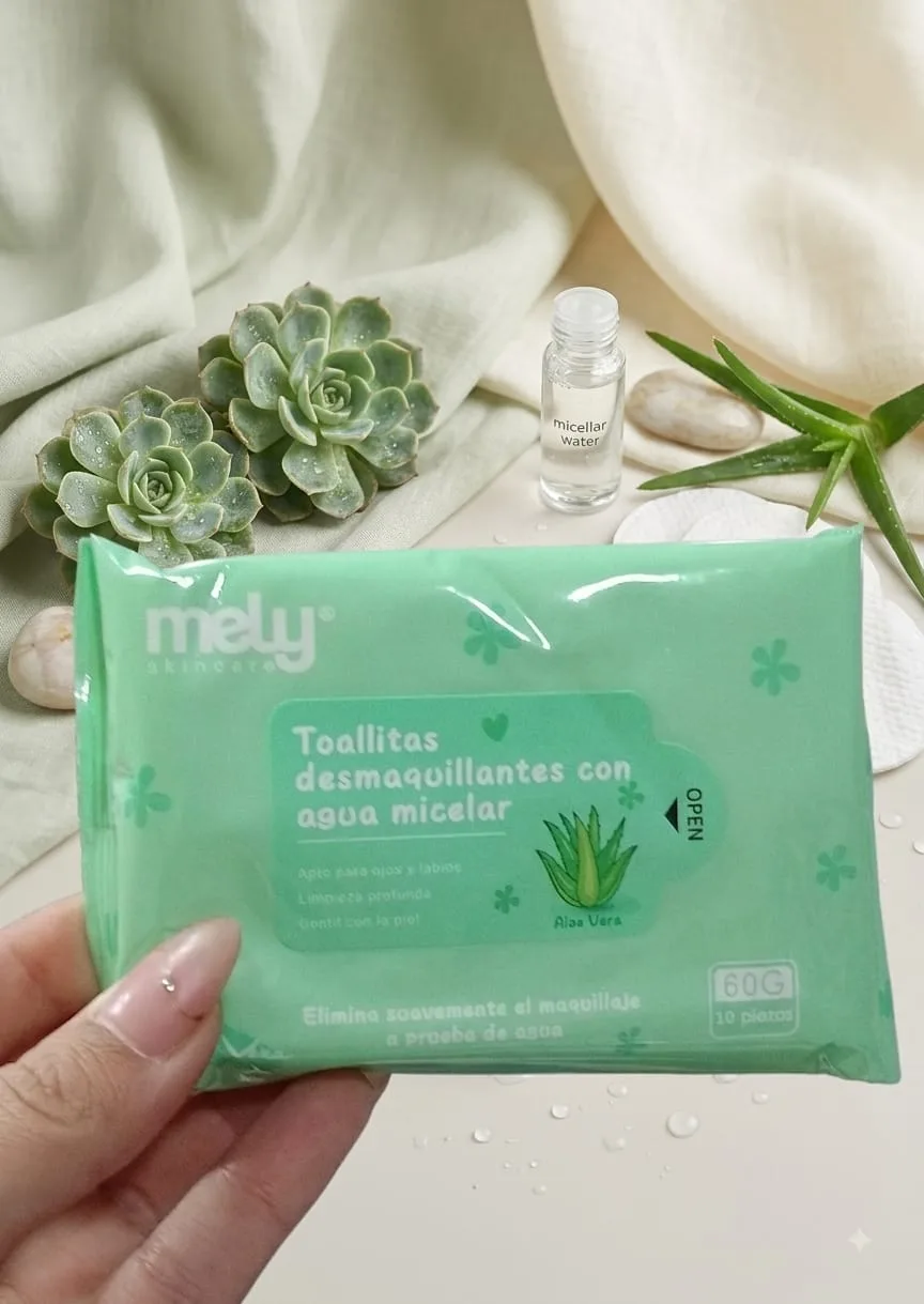toallas removedoras de maquillaje con aloe vera