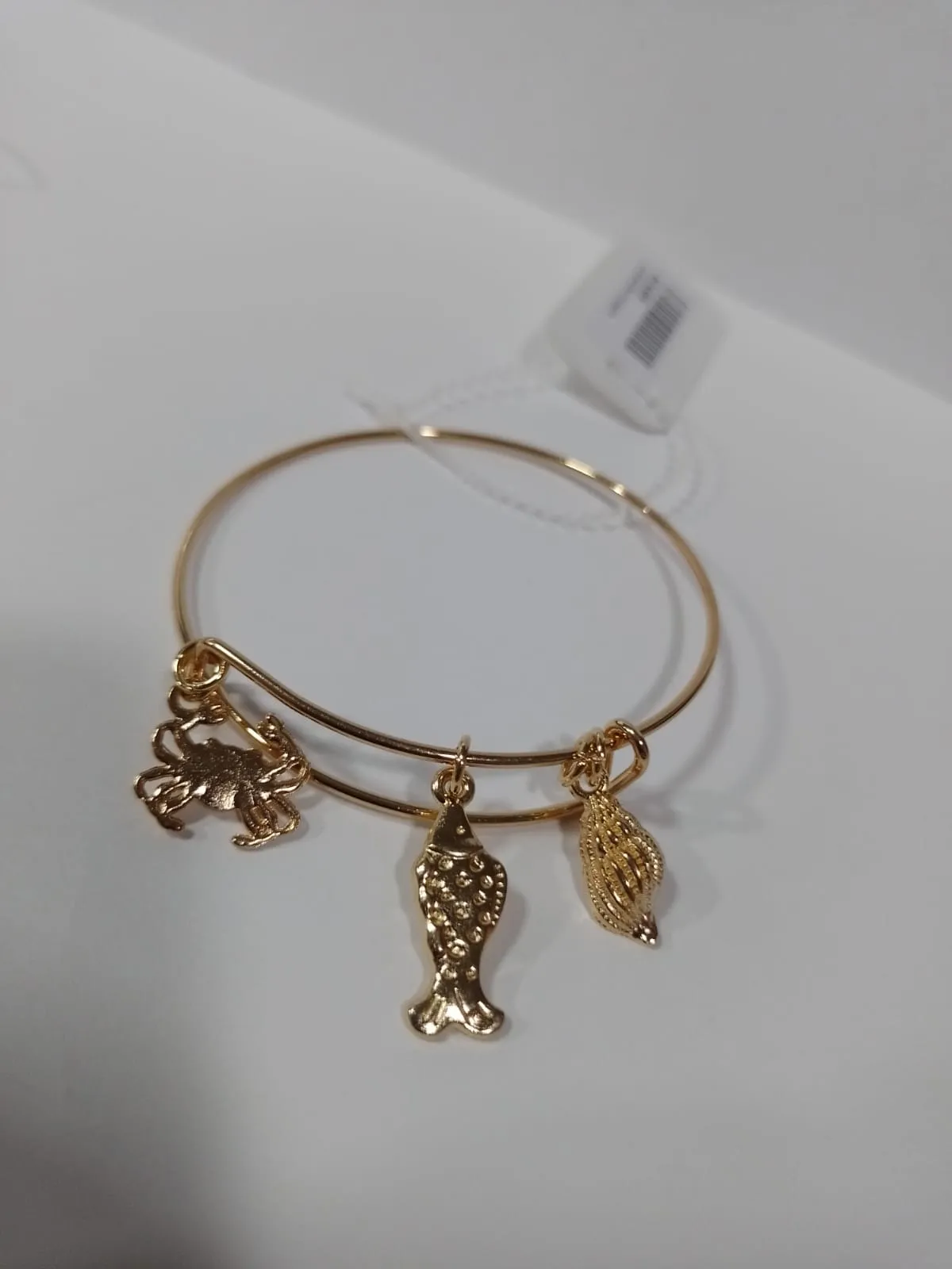 pulsera con dijes dorado