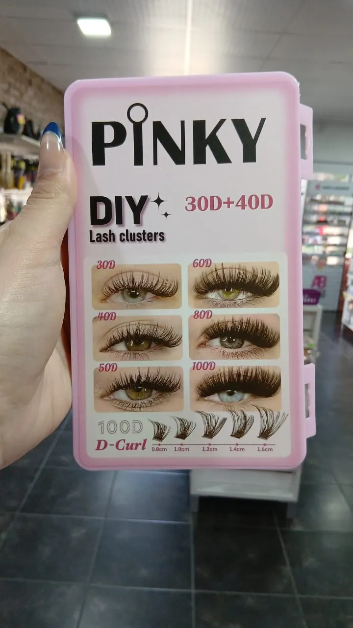 pestañas punto por punto pinky 30D40D