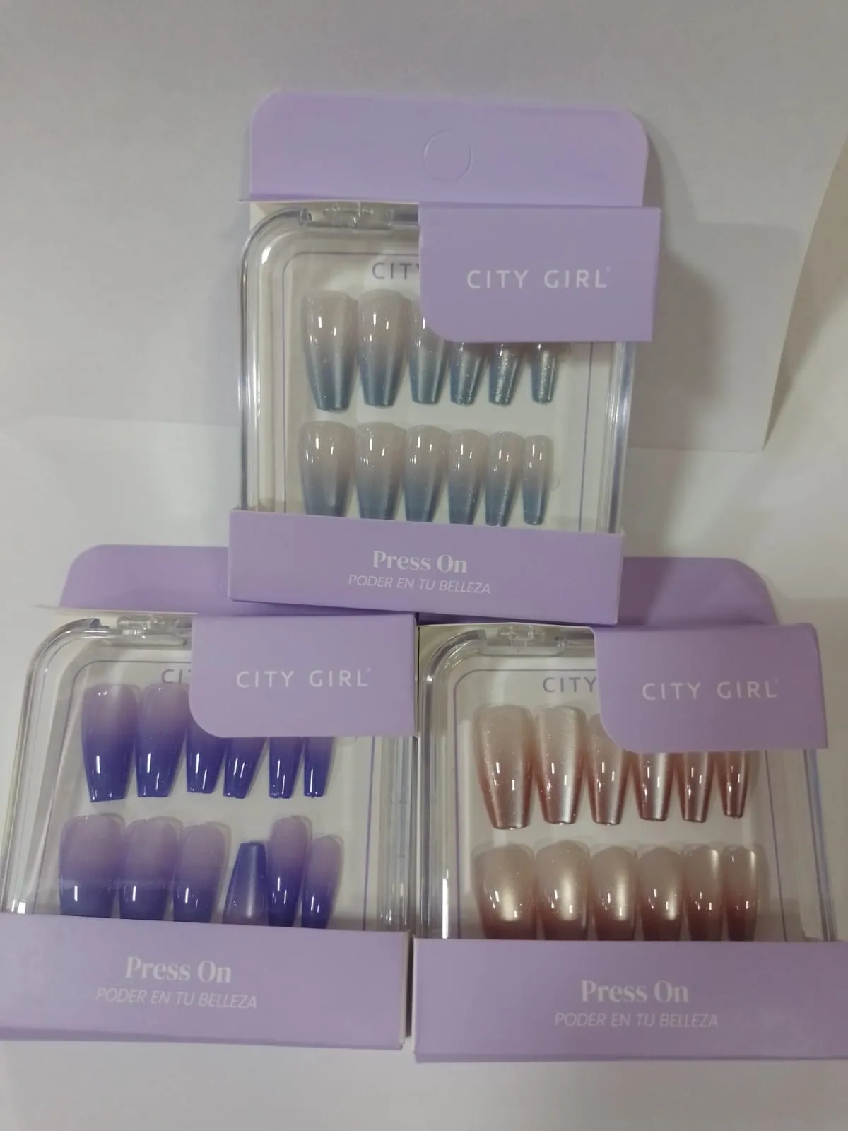 press on ballerina ojo de gato city girl