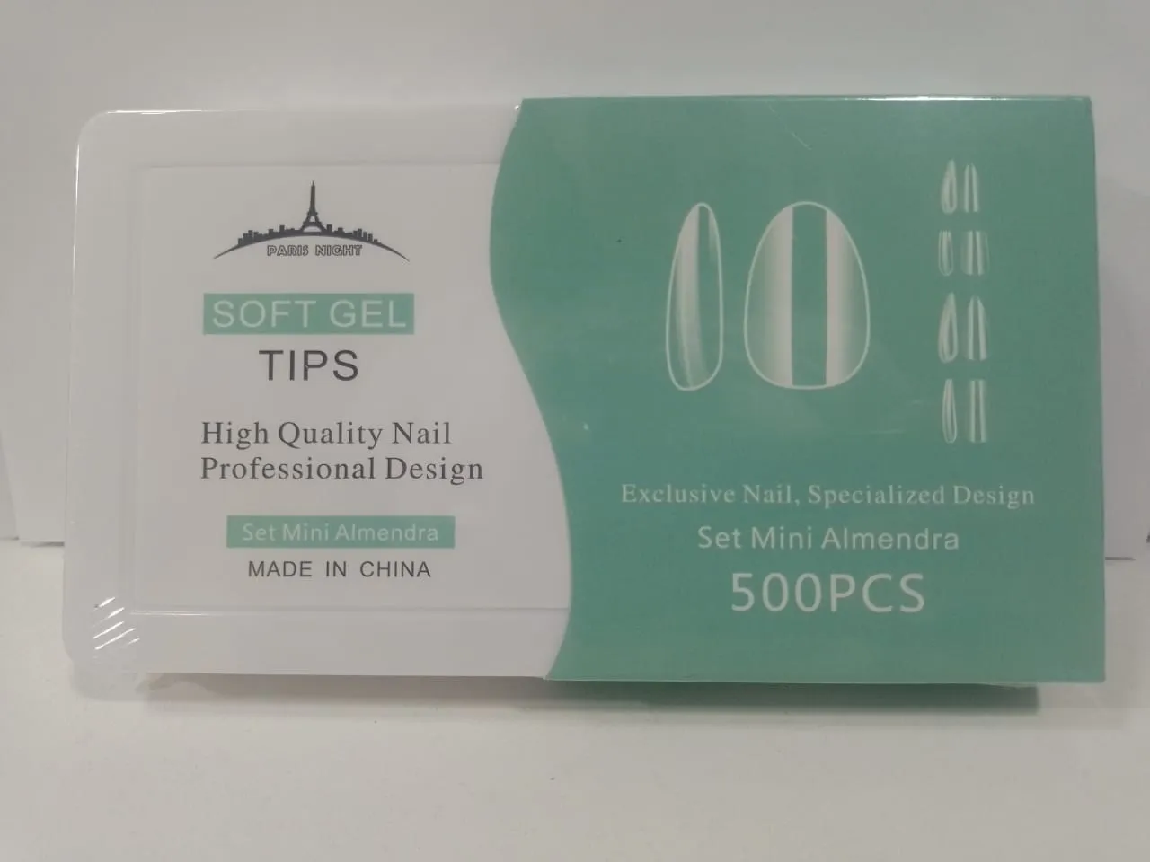 tips soft gel almendra mini en caja x 500