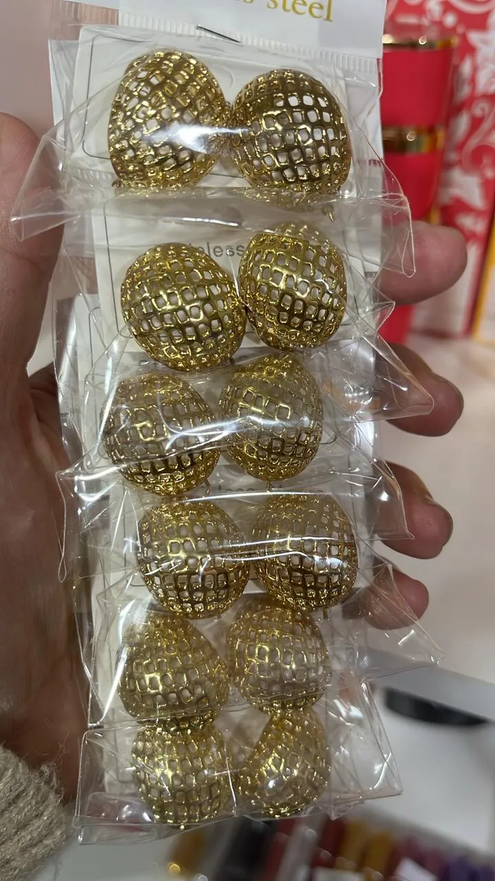 aro canasta acero dorado argolla