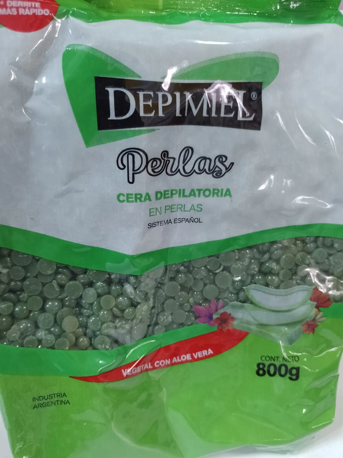 cera en perlas vegetal 800 gs