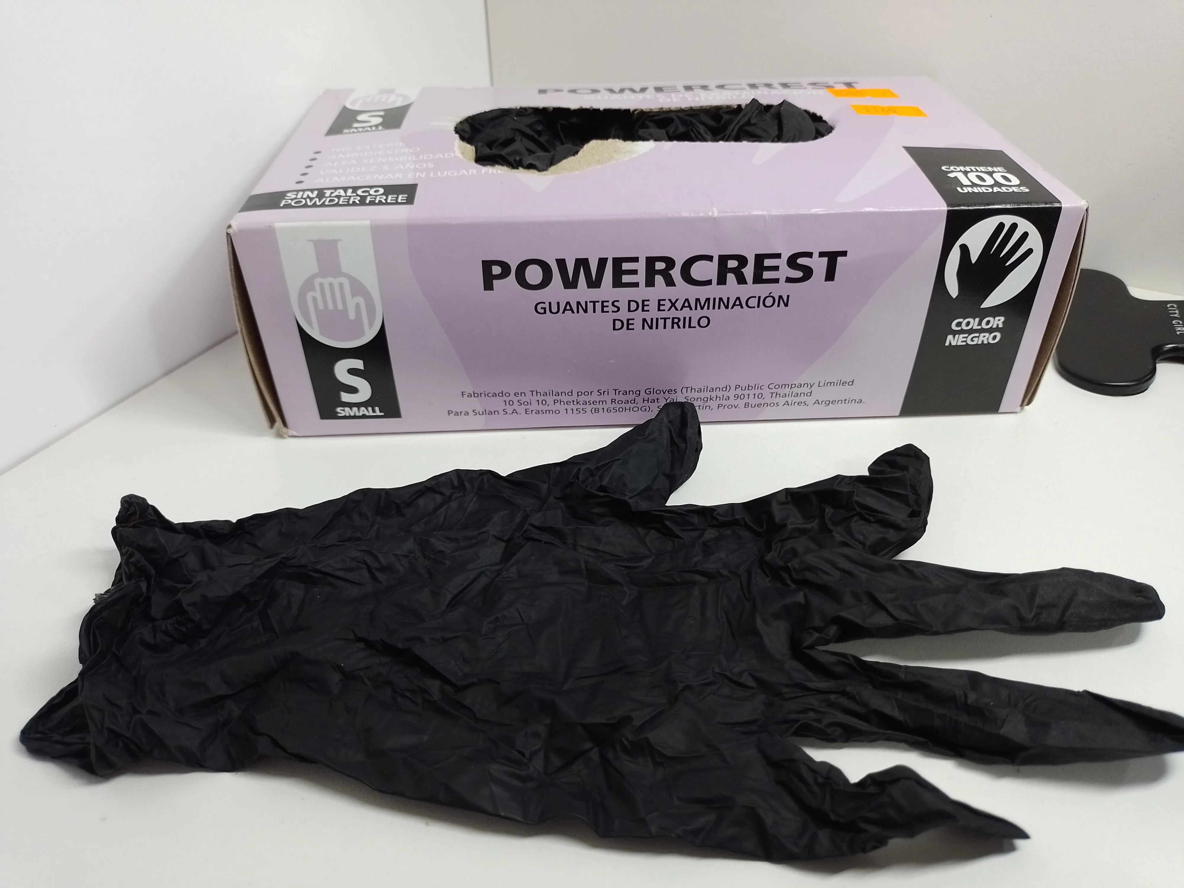 Guantes Negros x Par Talle S