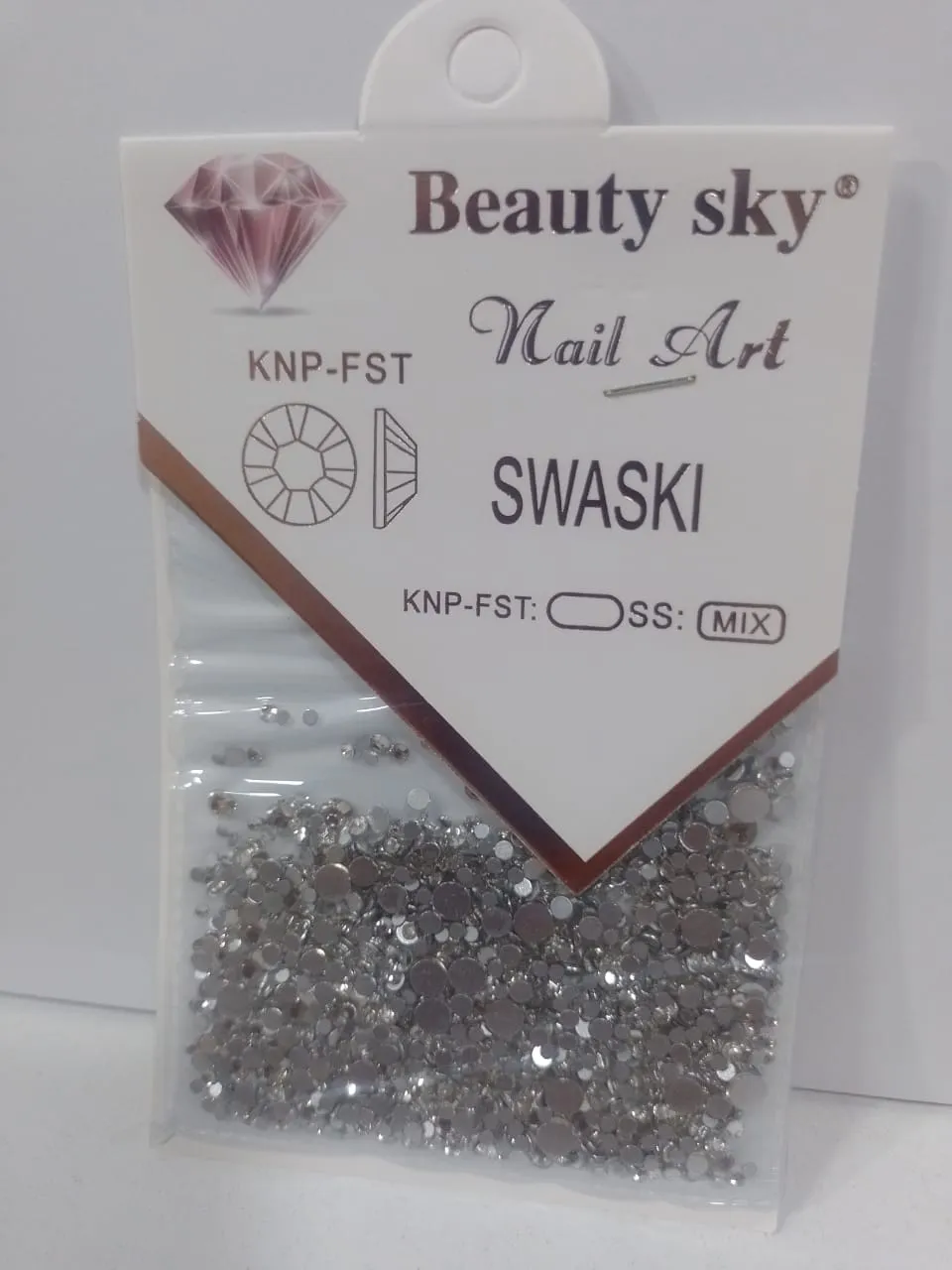 strass para uñas plateado