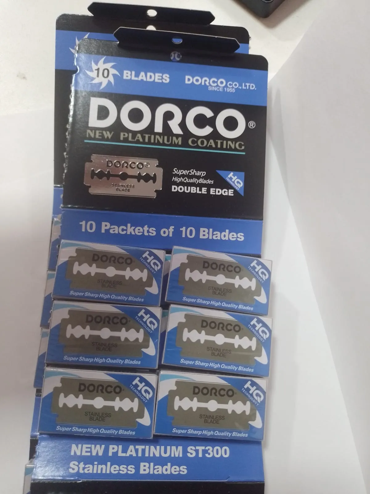 dorco hojas de afeitar x 10 filos