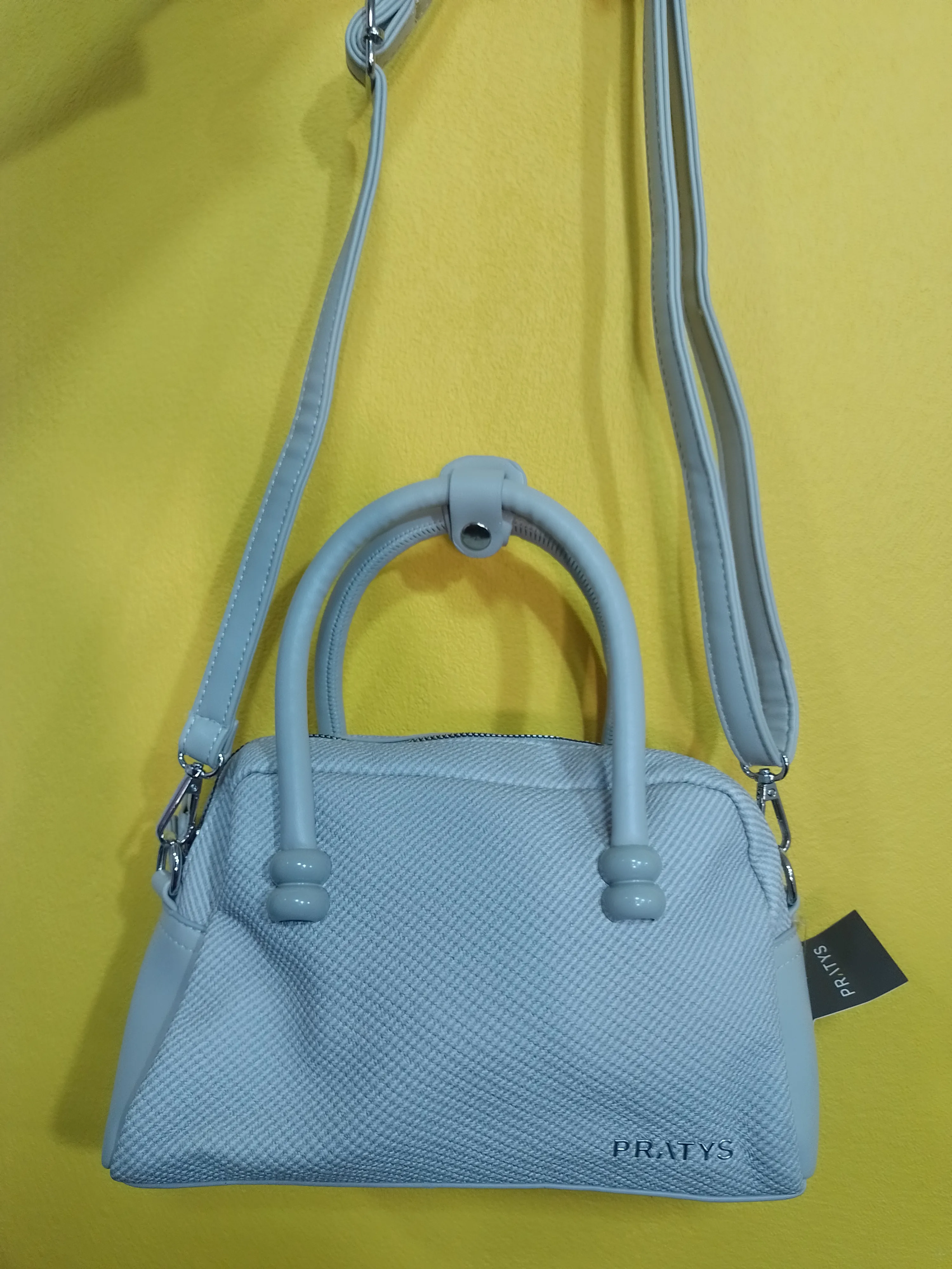 cartera gris pratys