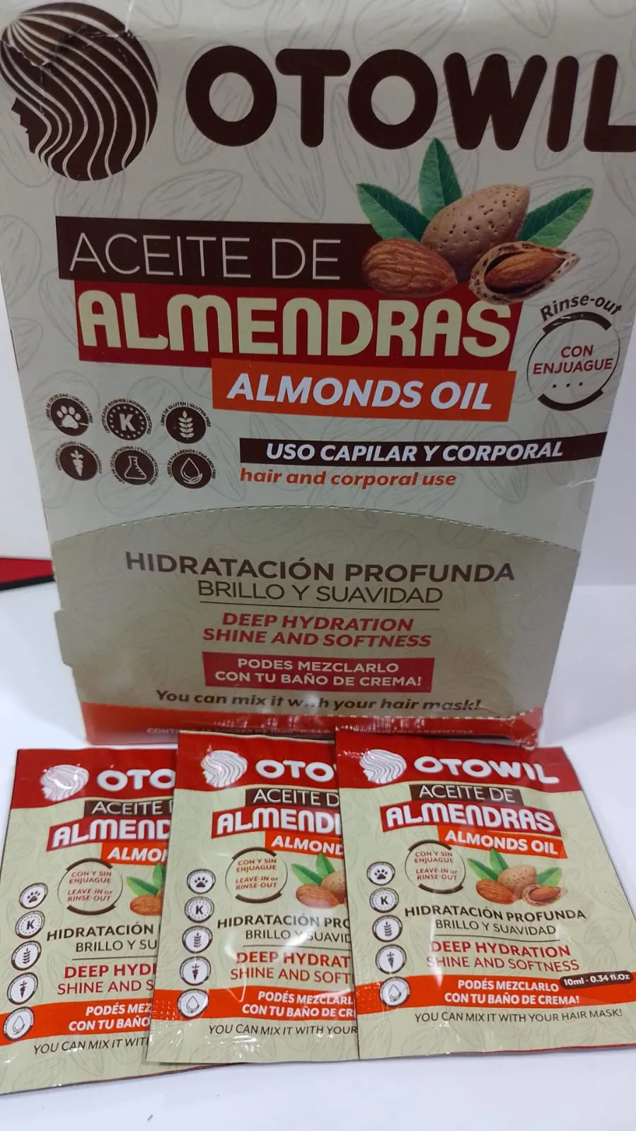 aceite de almendras sachet
