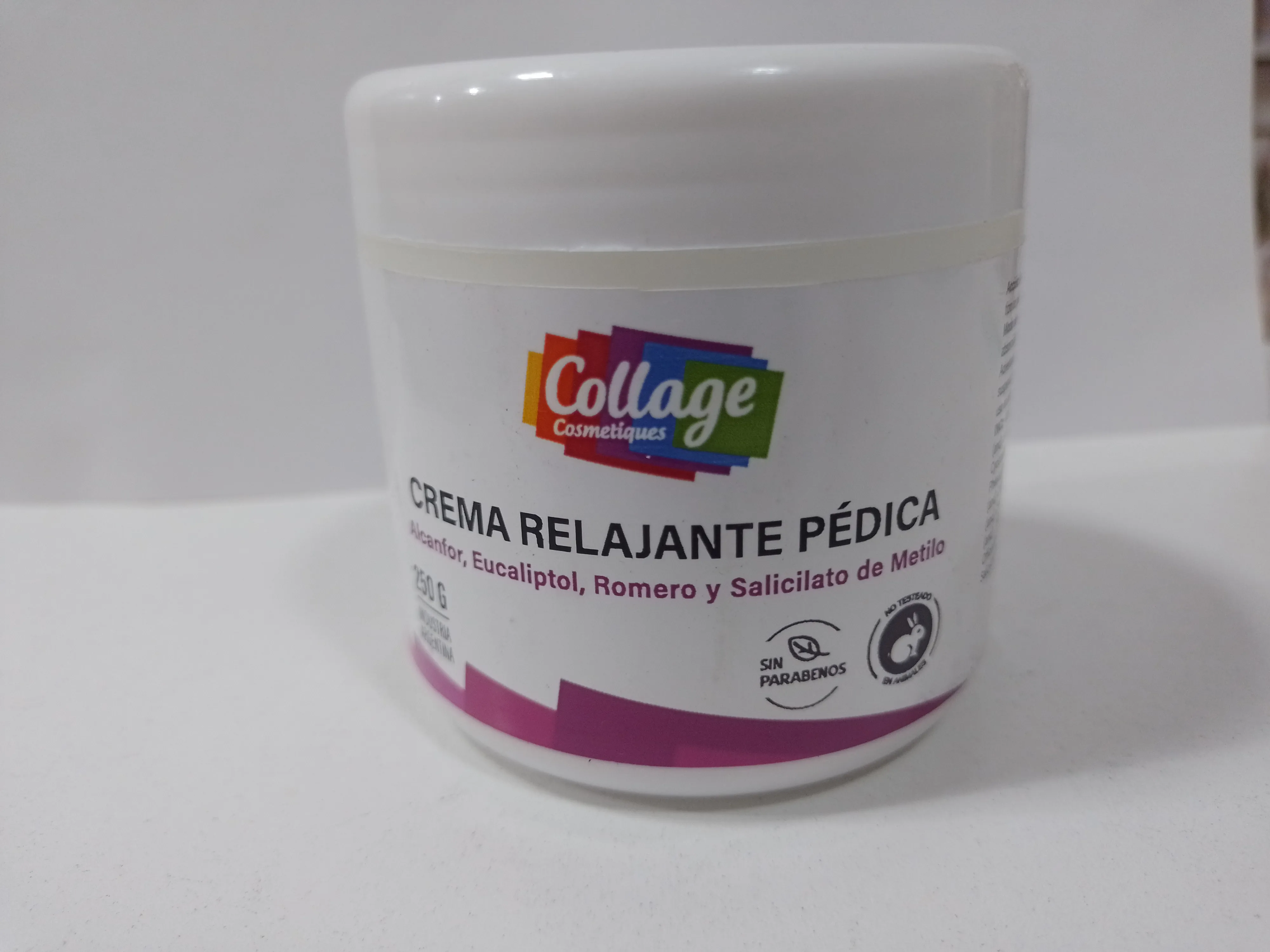 crema relajante pedica collage