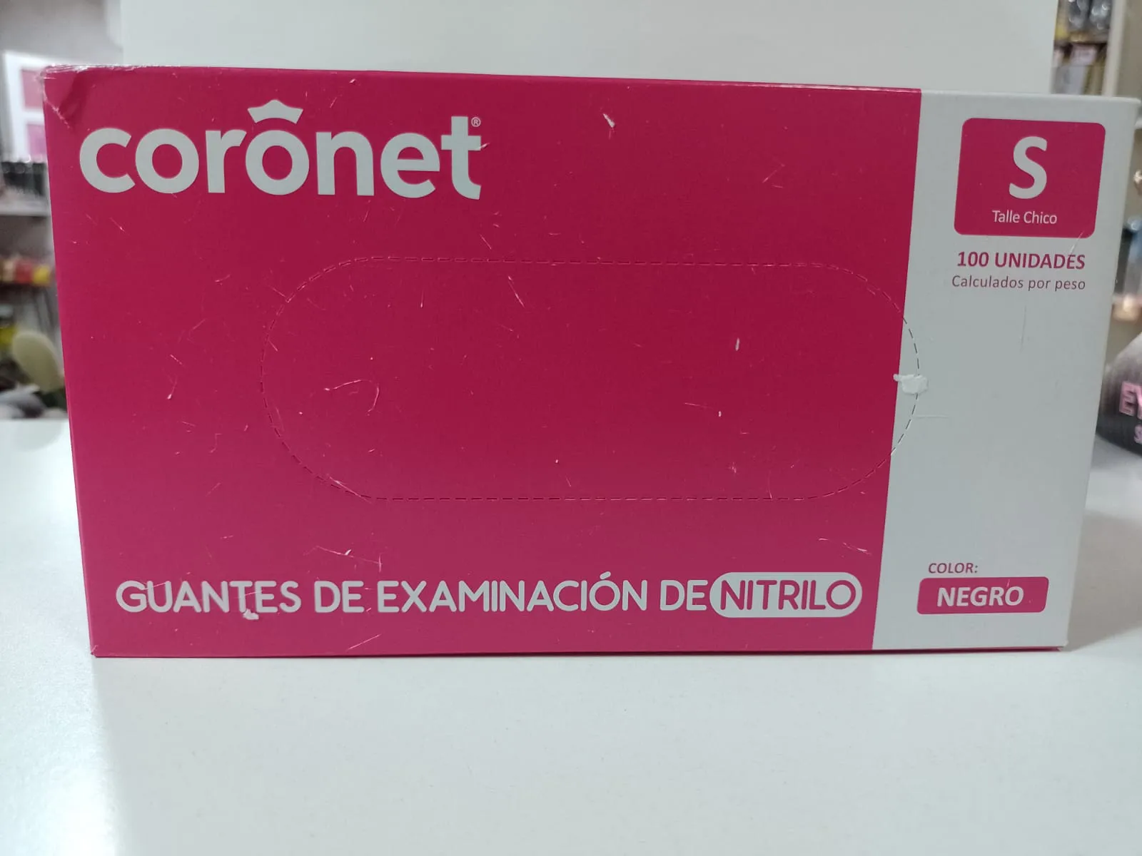 guantes negros x caja talle s coronet