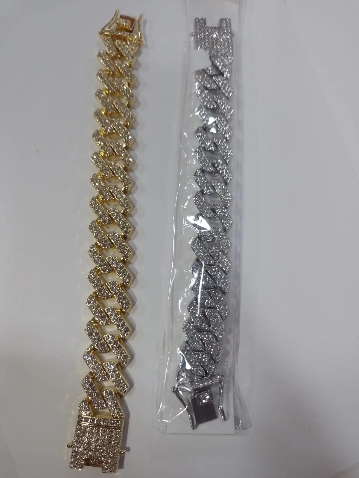 pulsera metal strass