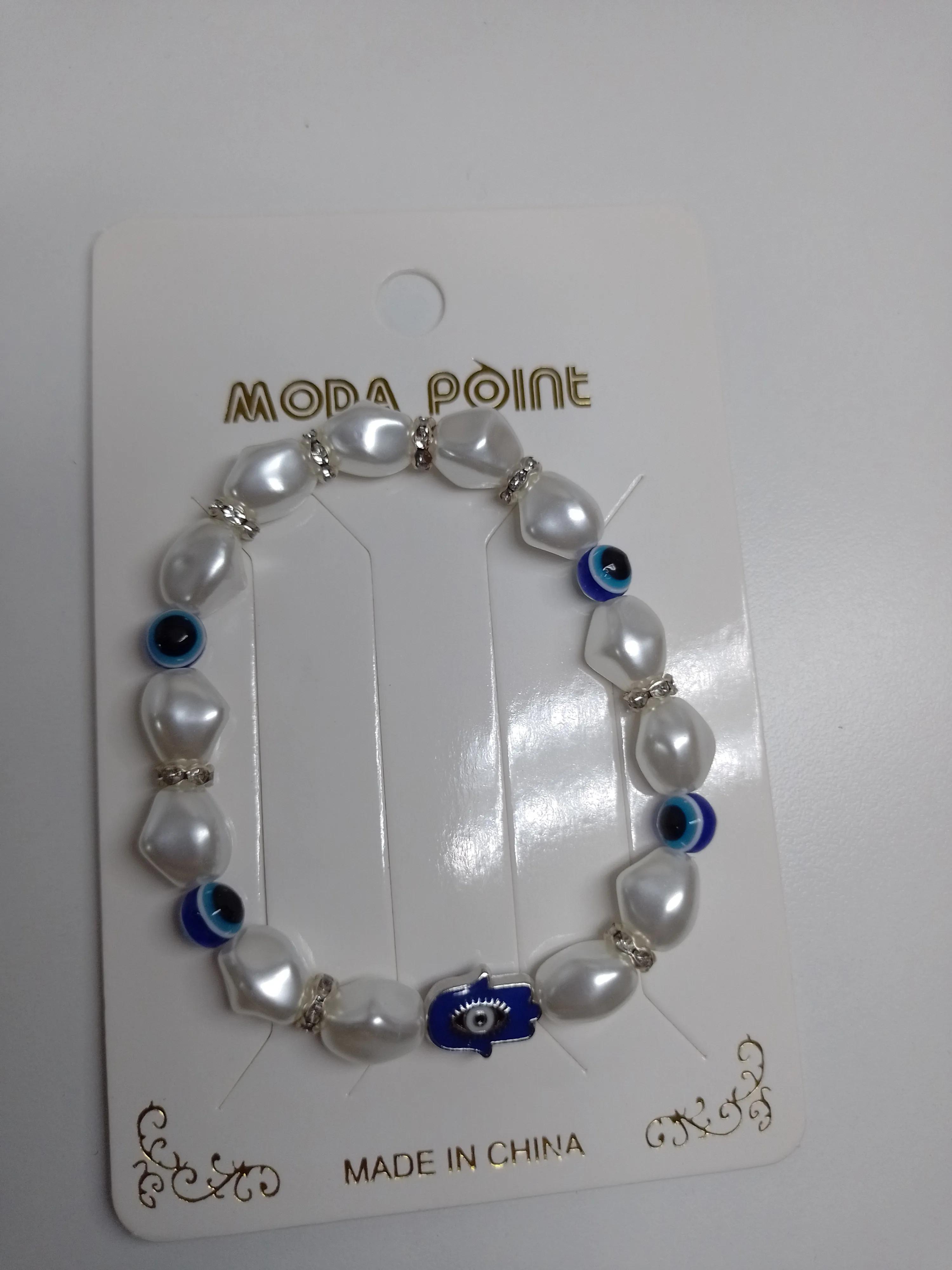 Pulsera Ojo Turco Perla Aplique