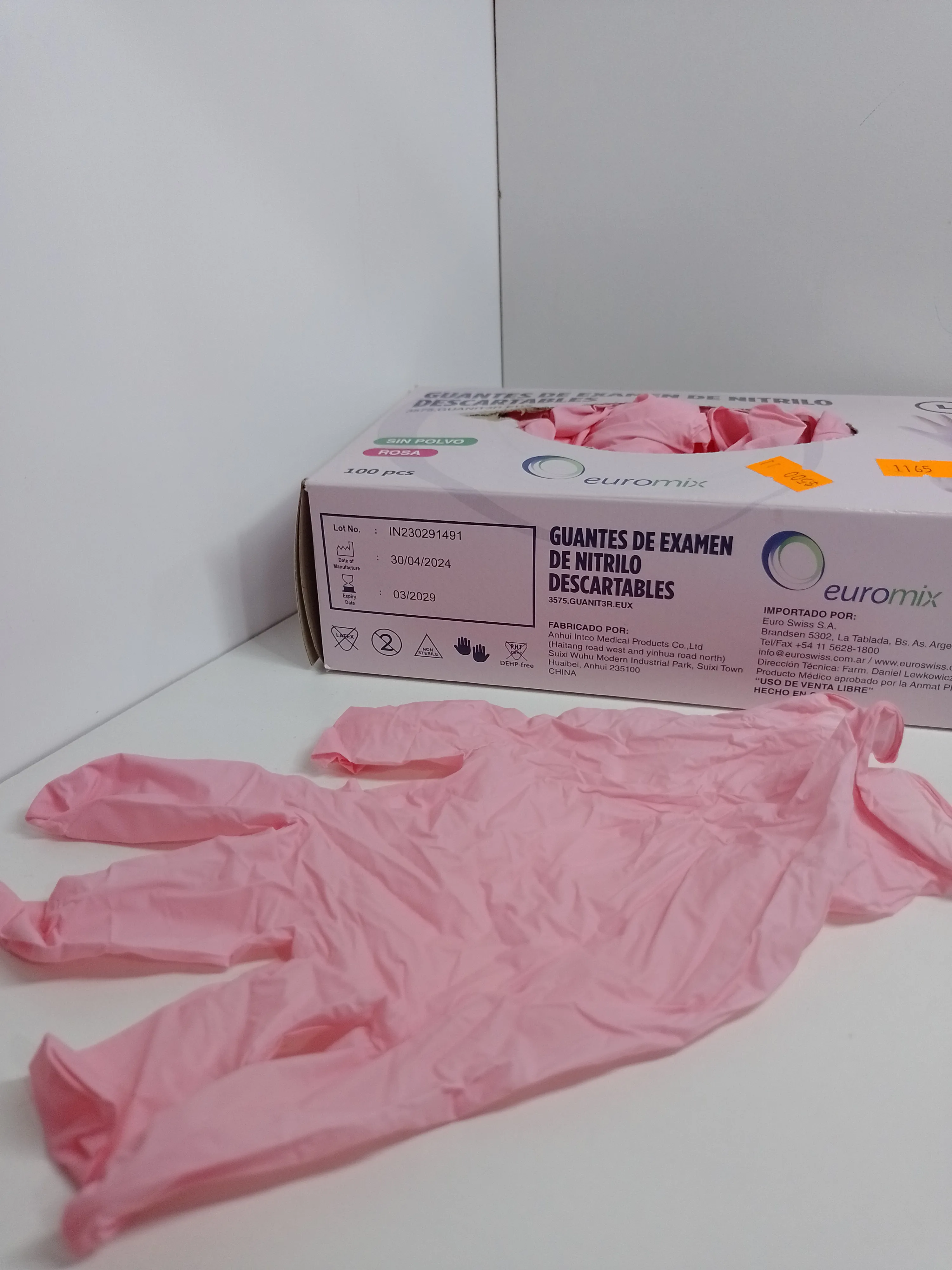Guantes Rosa Por Par Talle L