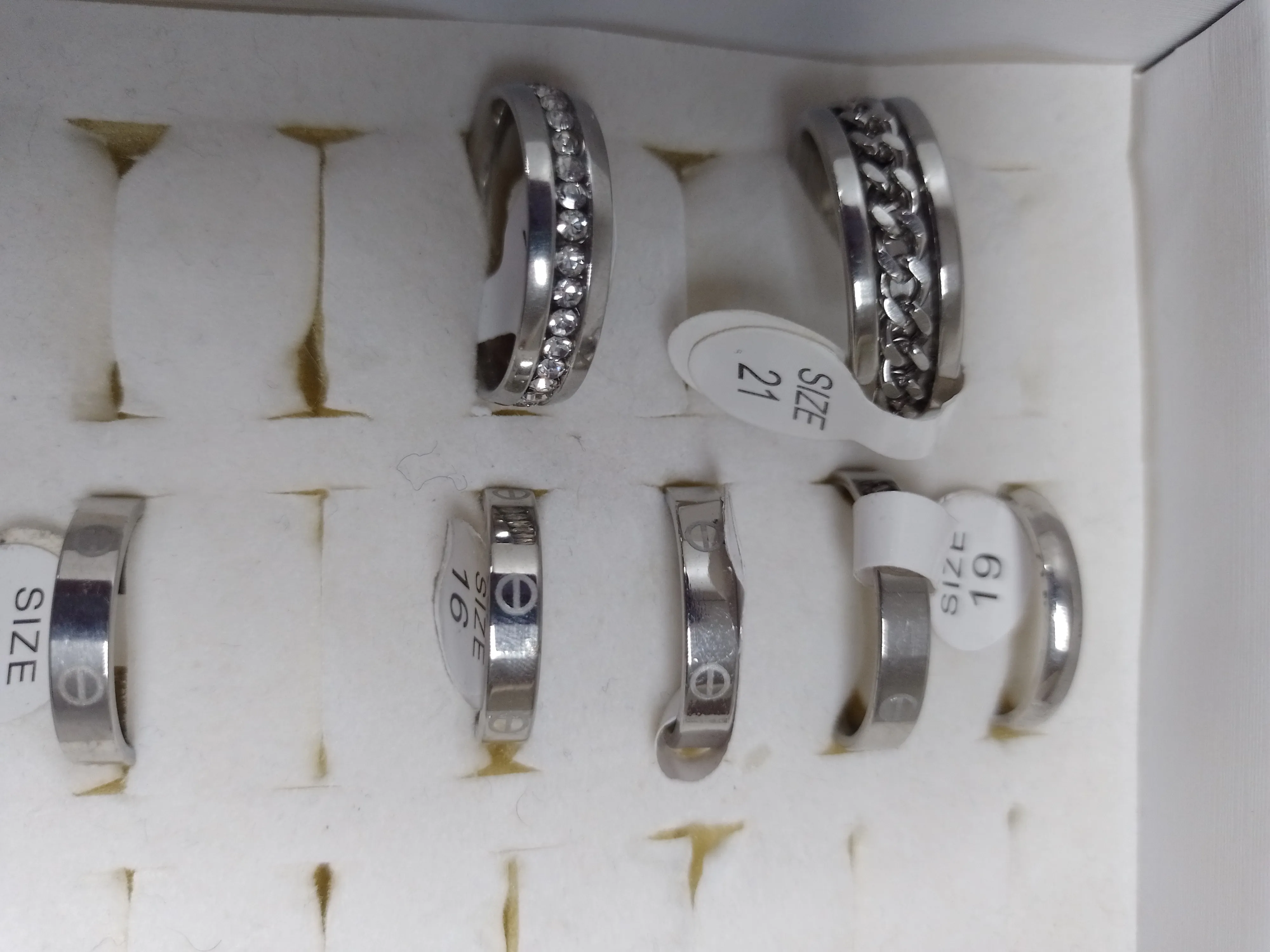 Anillo Acero Blanco