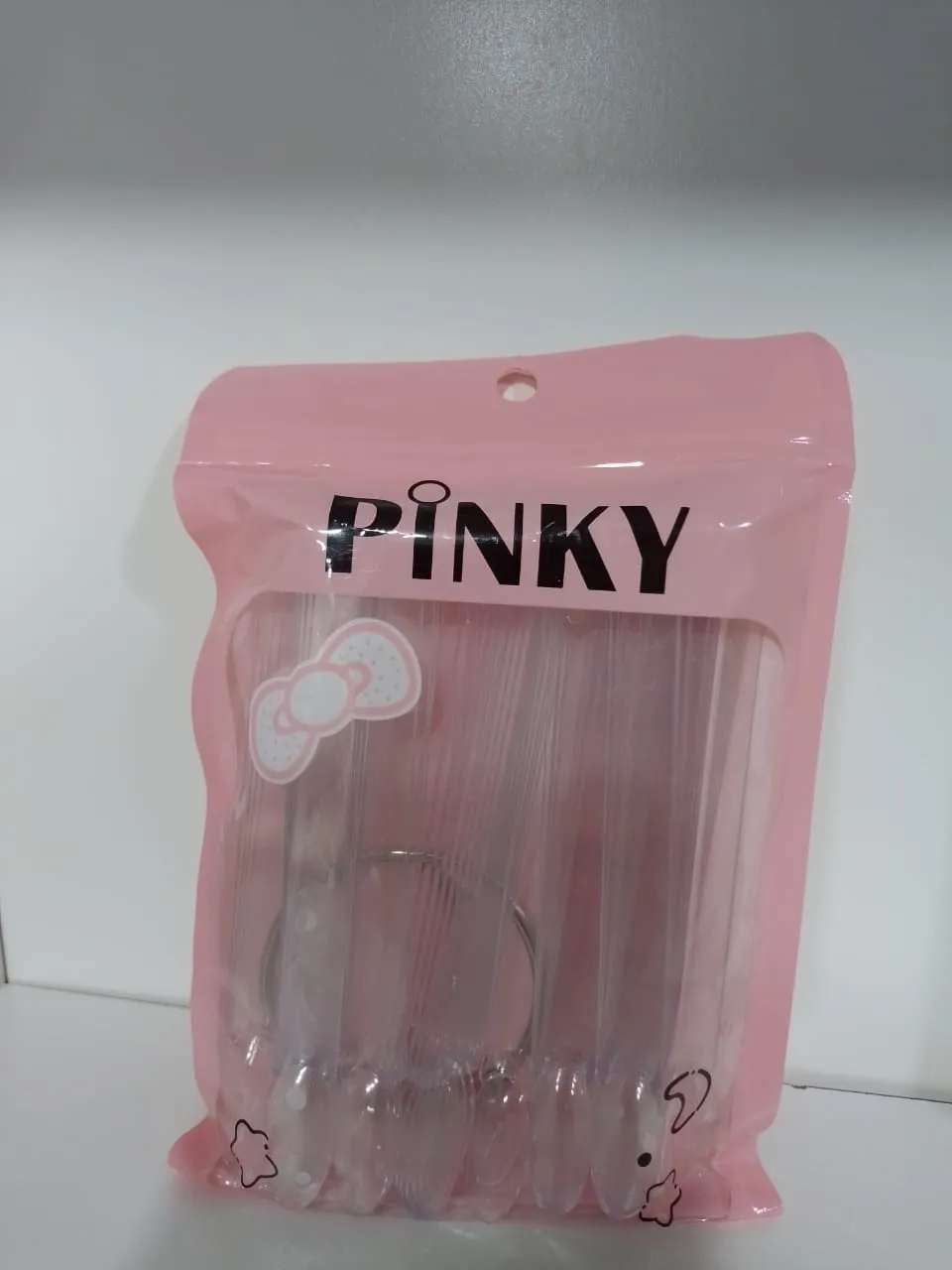 muestrario uñero transparente pinky