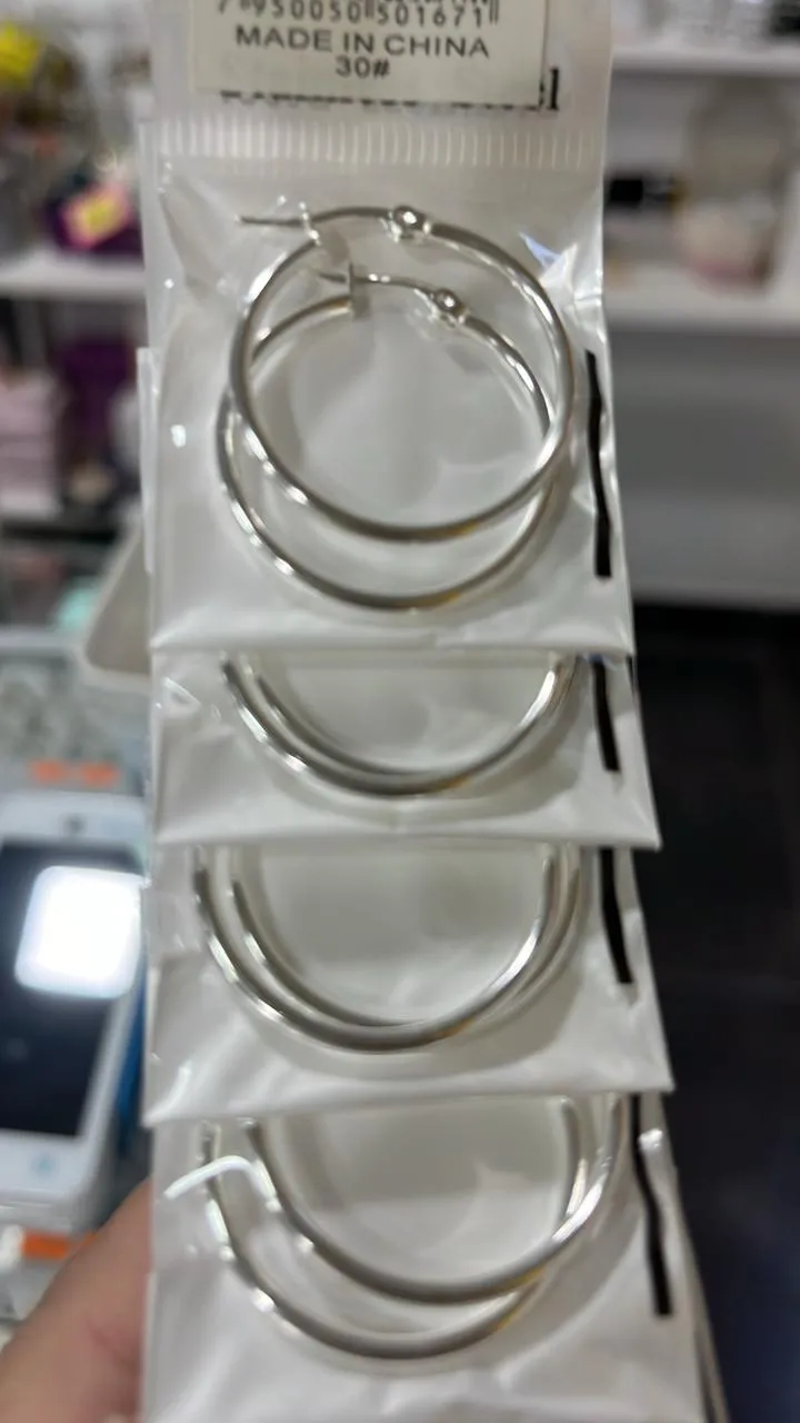 argolla acero blanco mediana