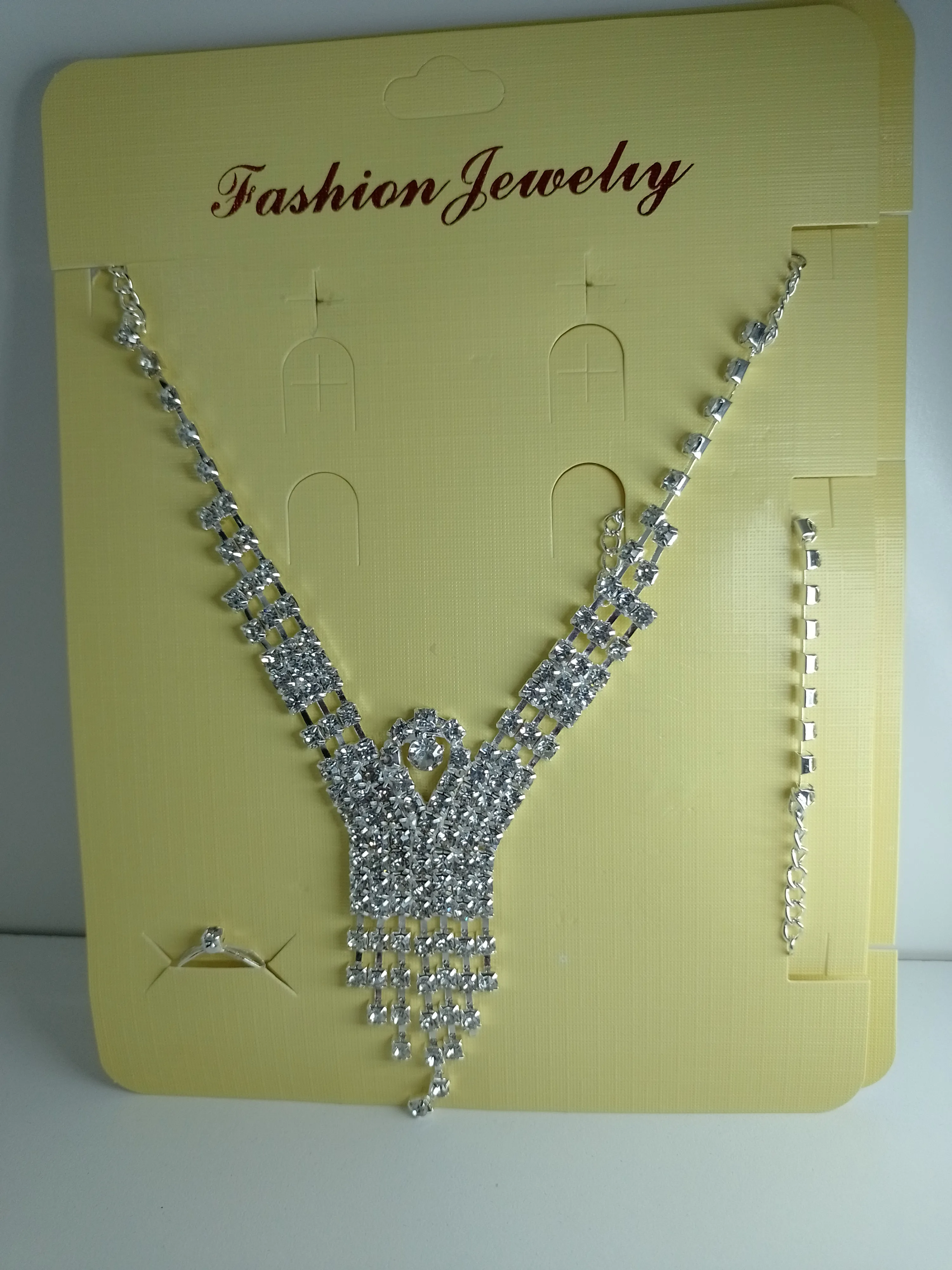 Conjunto Strass Estuche Amarillo