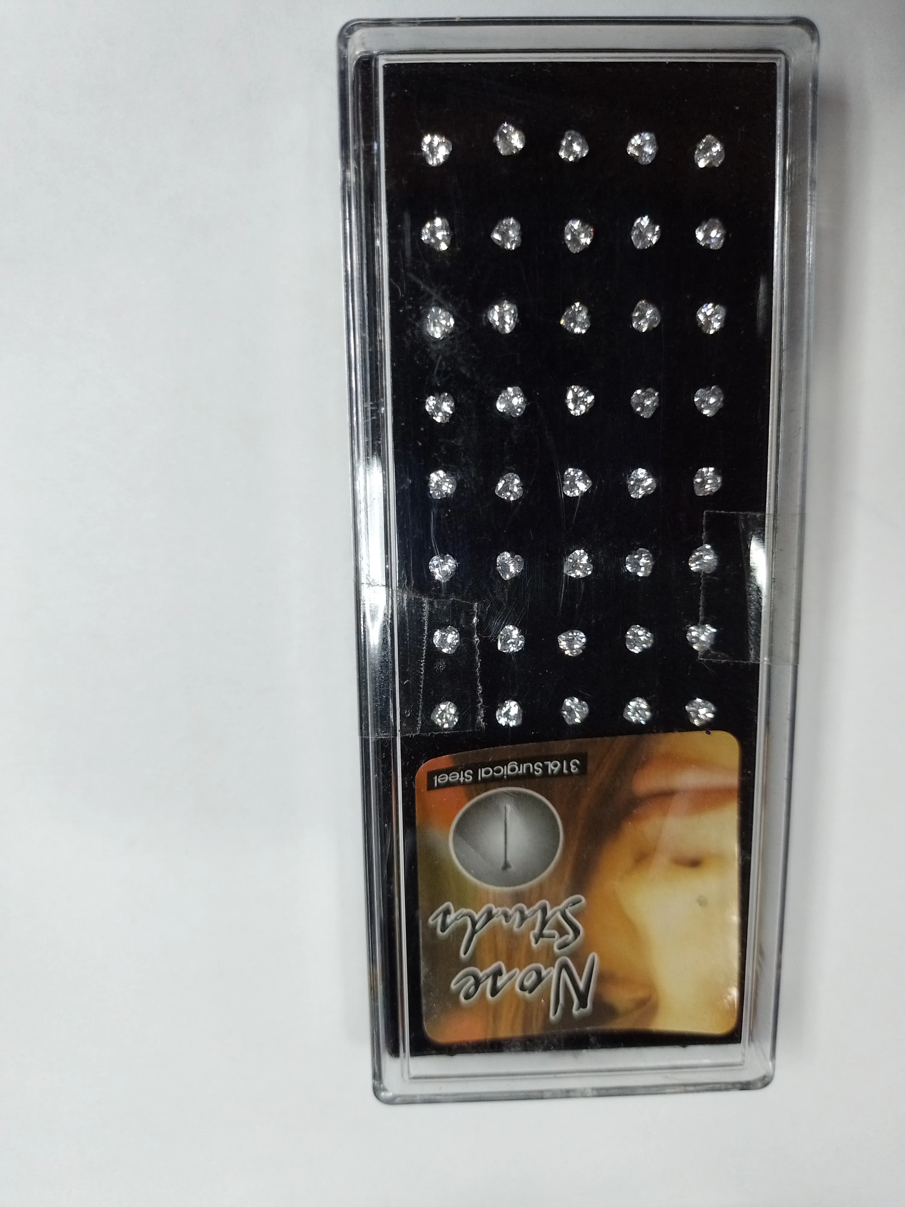 piercing nariz acero corazon