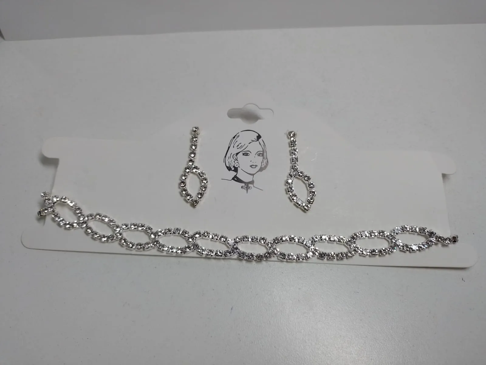 conjunto chocker con stras plateado y dorado