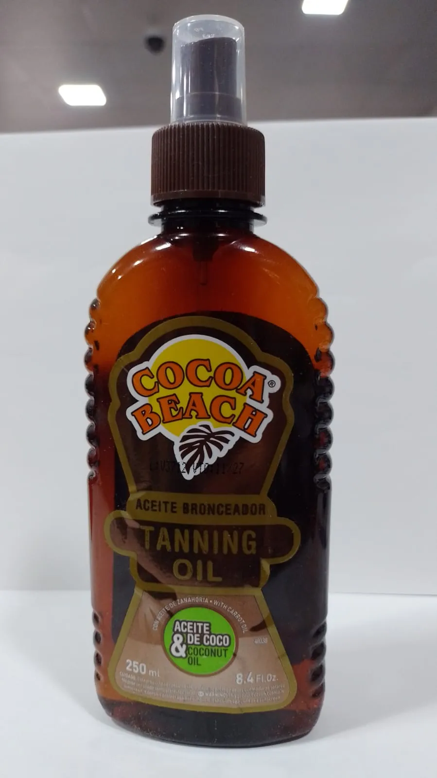 aceite bronceador de coco