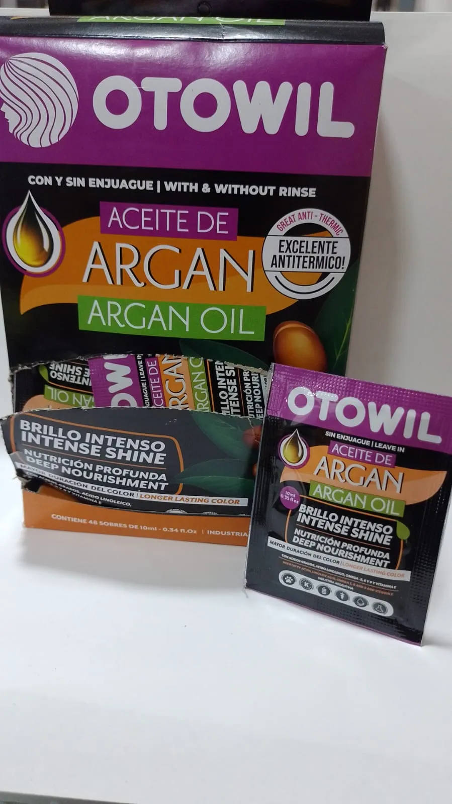 aceite de argan en sachet otowil