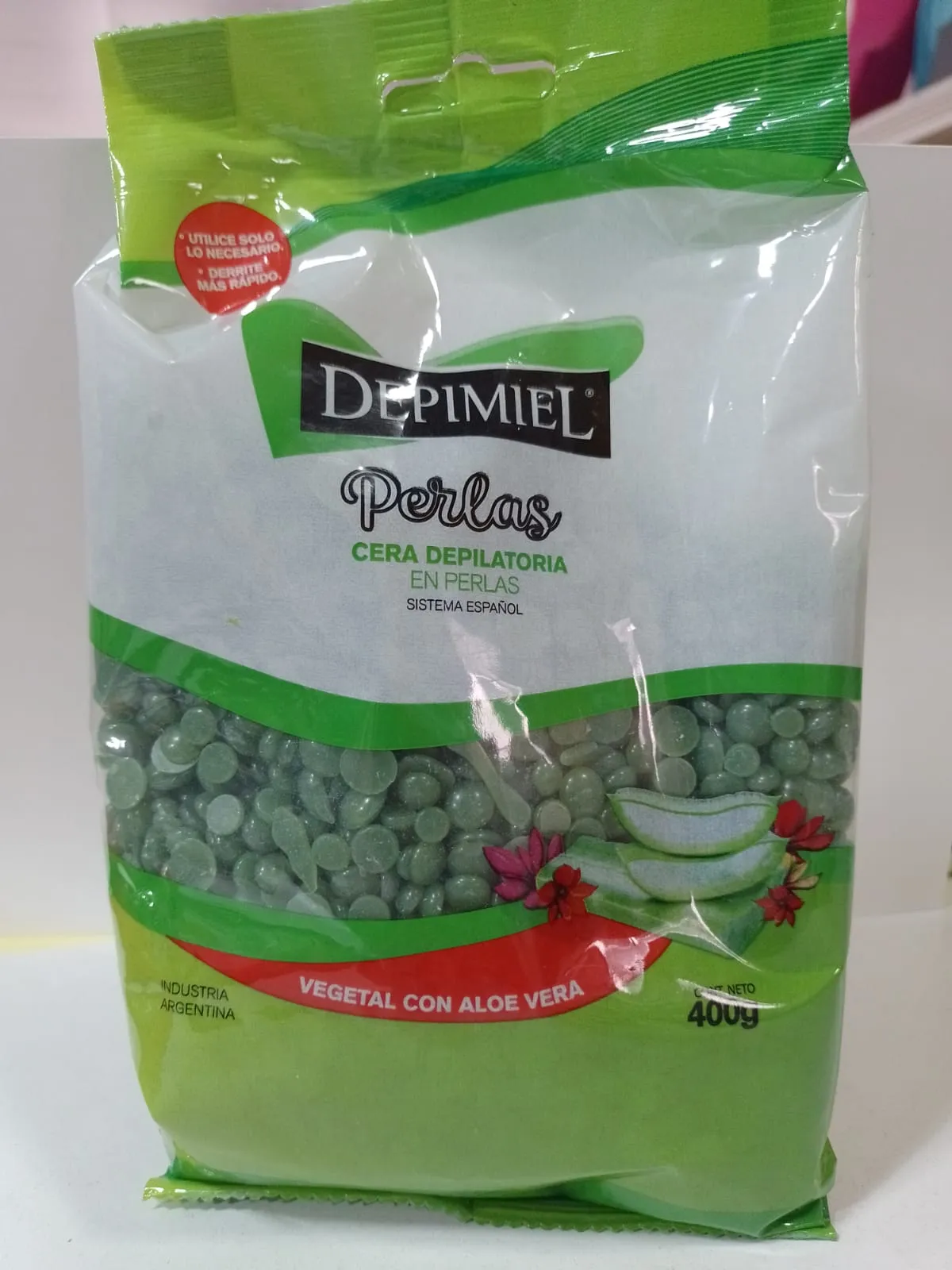 cera en perlas vegetal x 400 gs