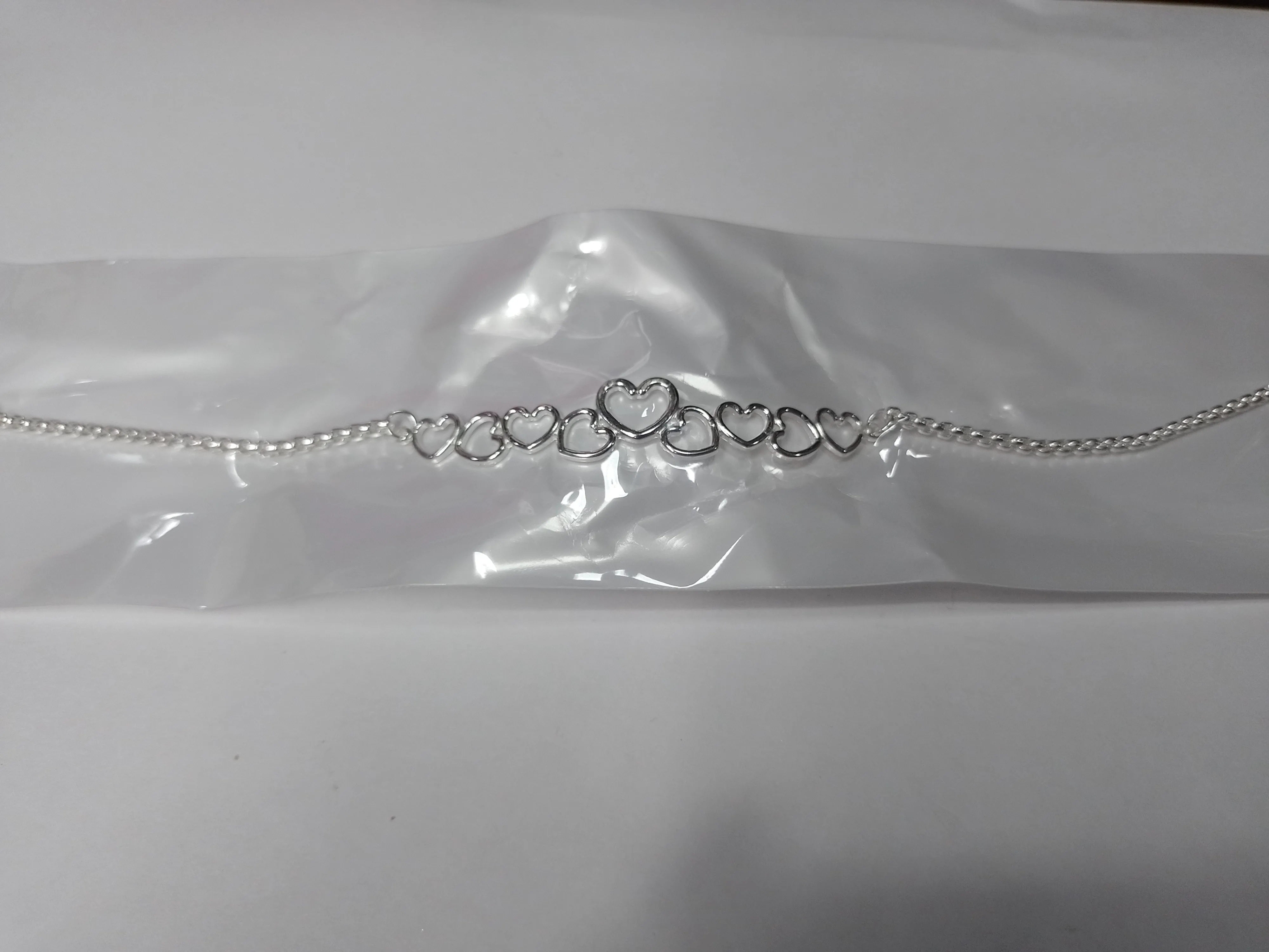 pulsera acero blanco  dije rigido