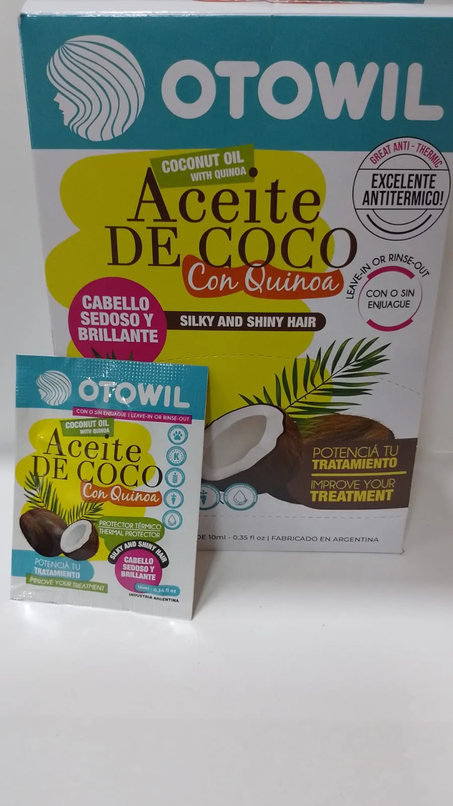 aceite de coco sachet otowil