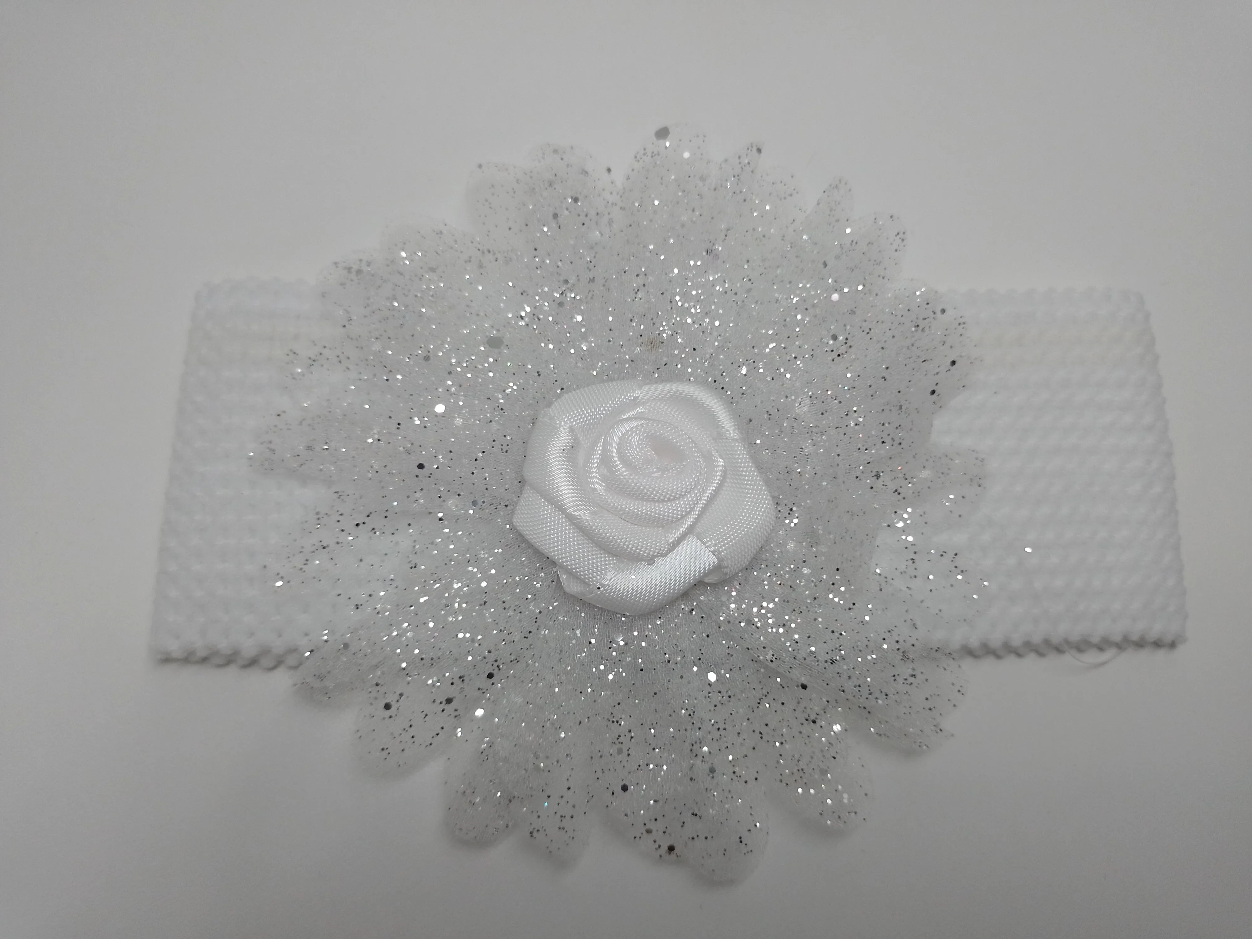 Vincha Blanca Flor Grande