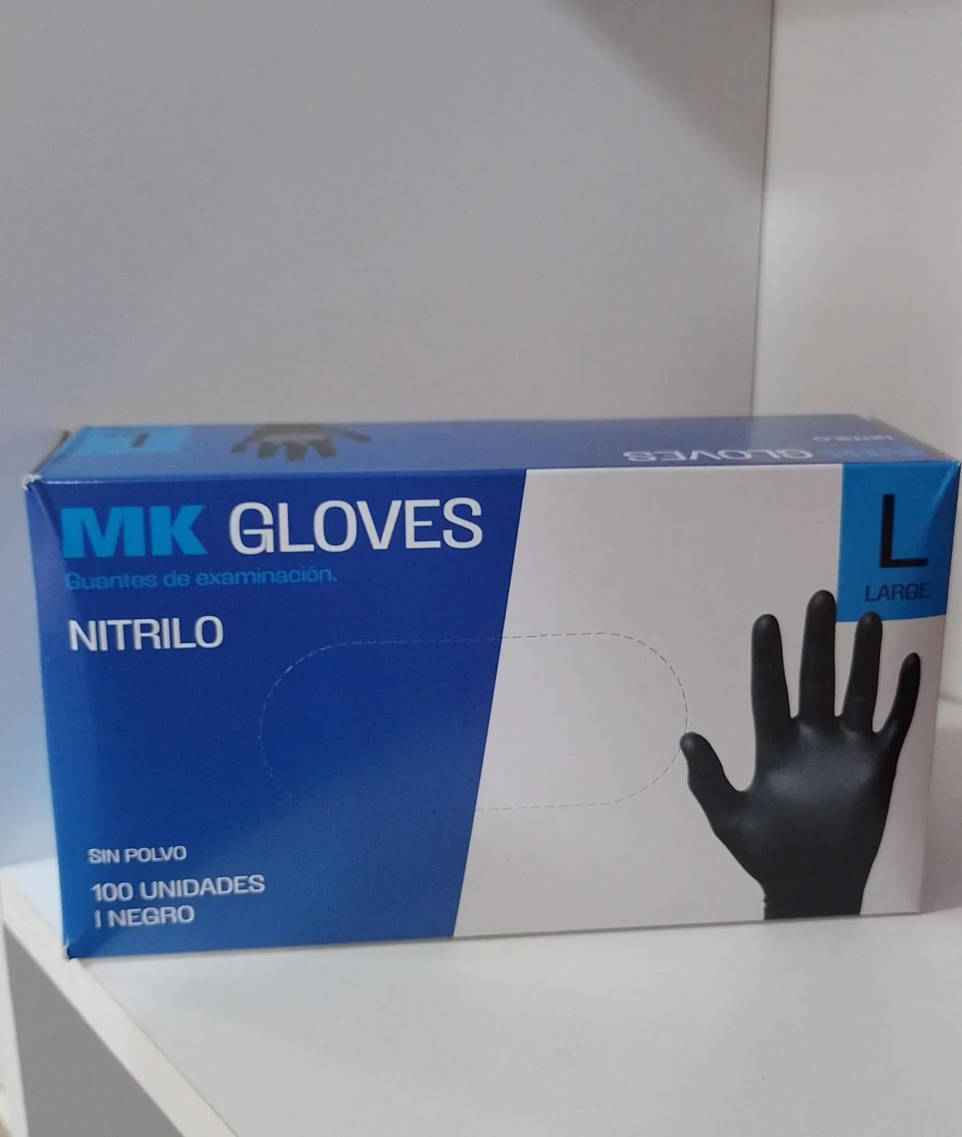 guantes negros x caja talle L