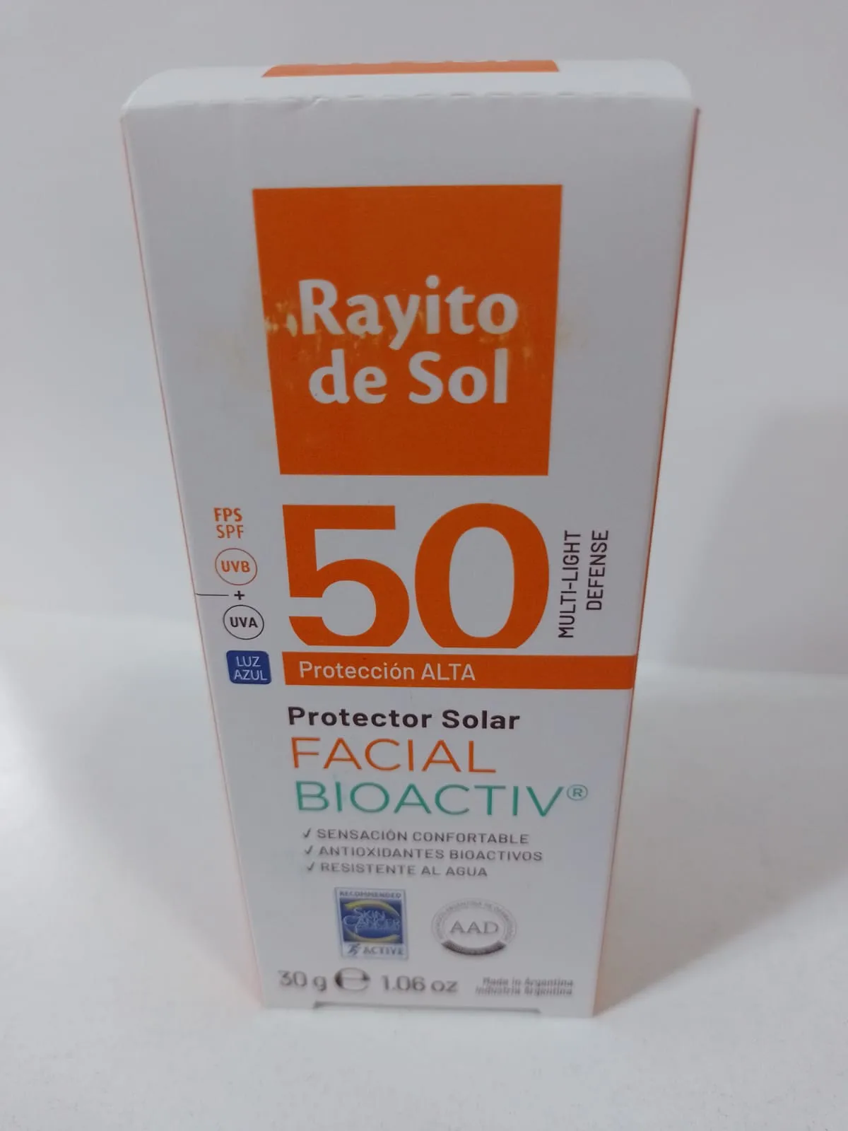 protector facial bioactiv rayito de sol factor 50
