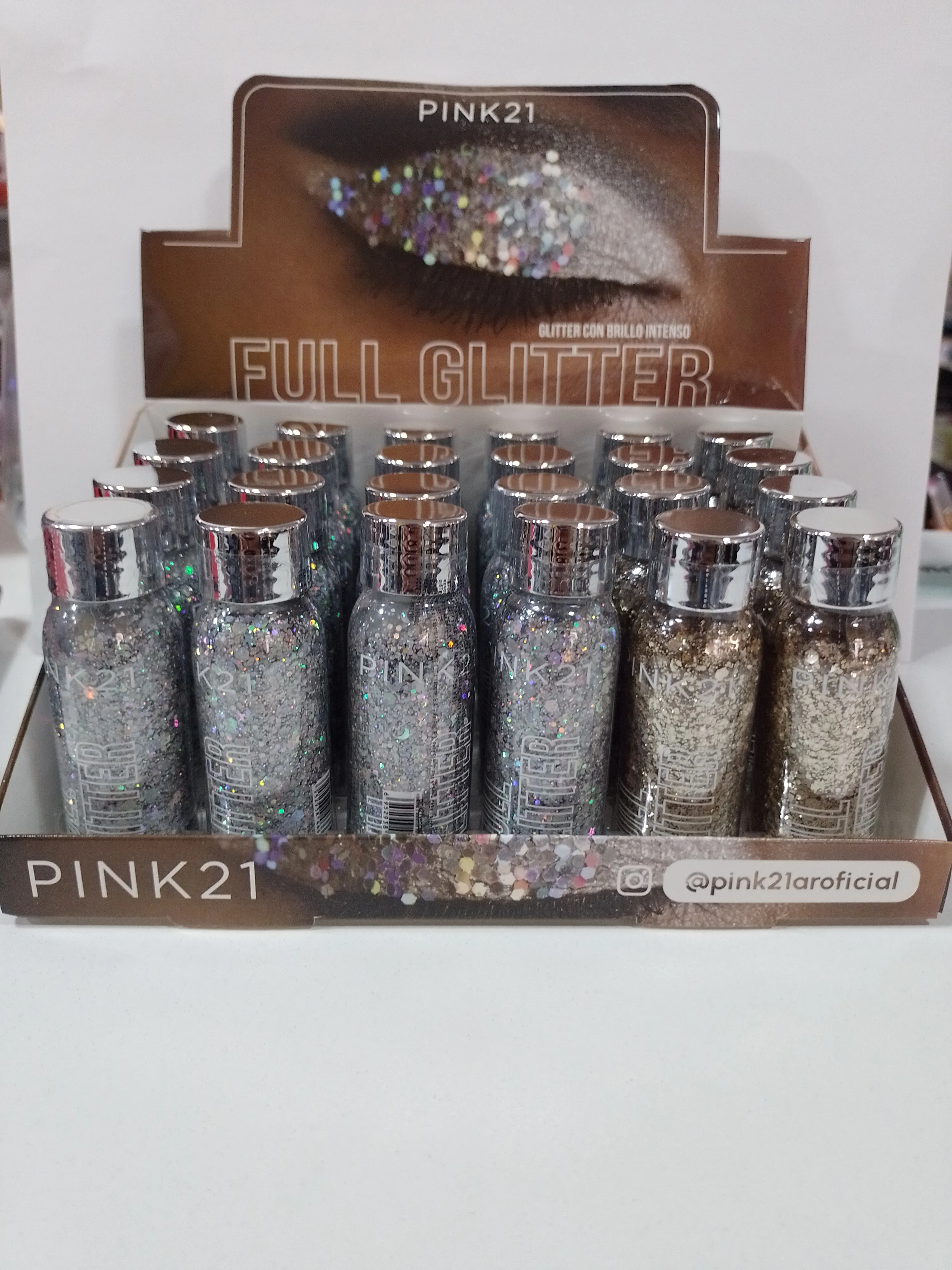glitter en gel  pink 21