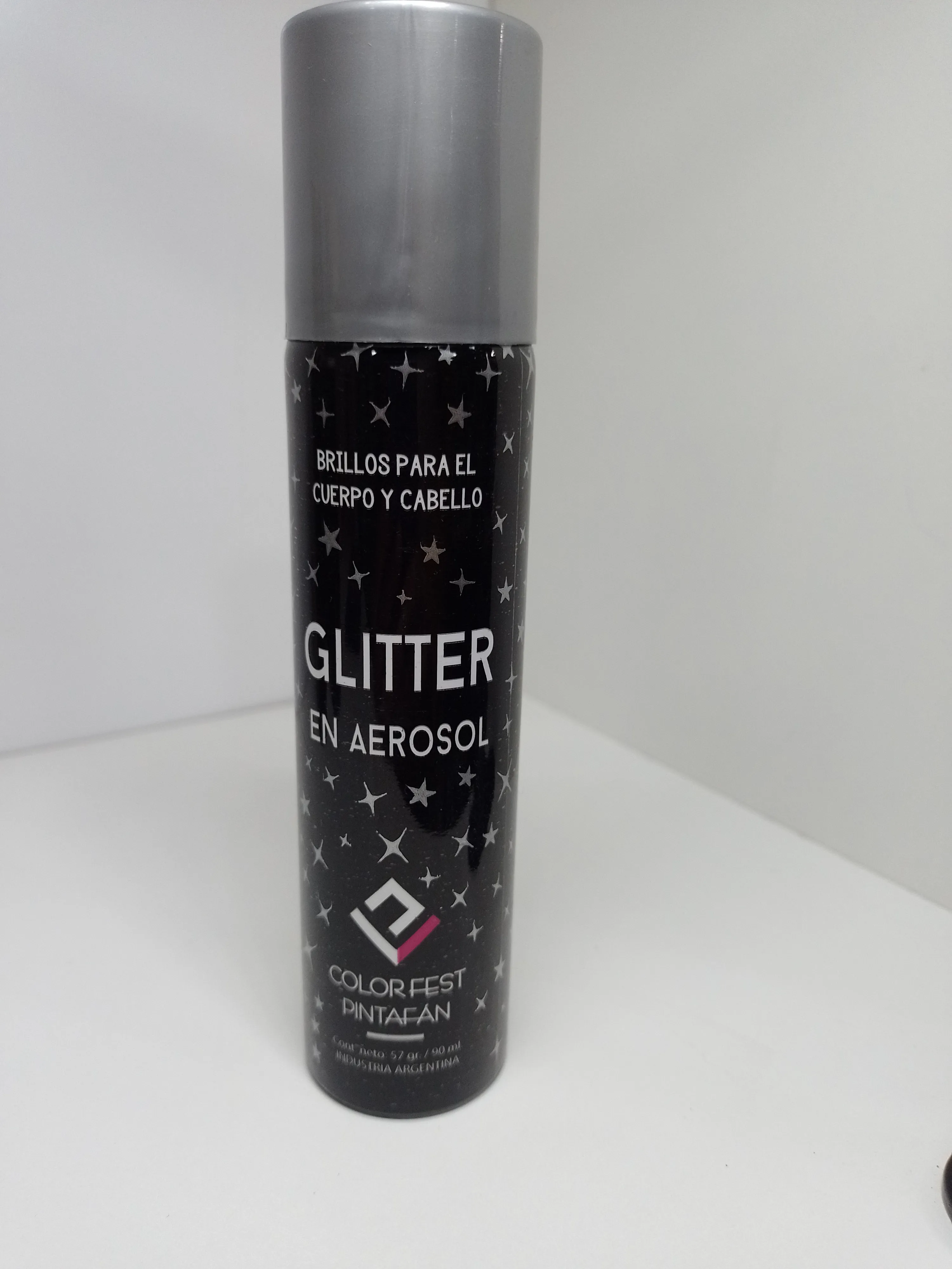 Gliter en Aerosol Plata