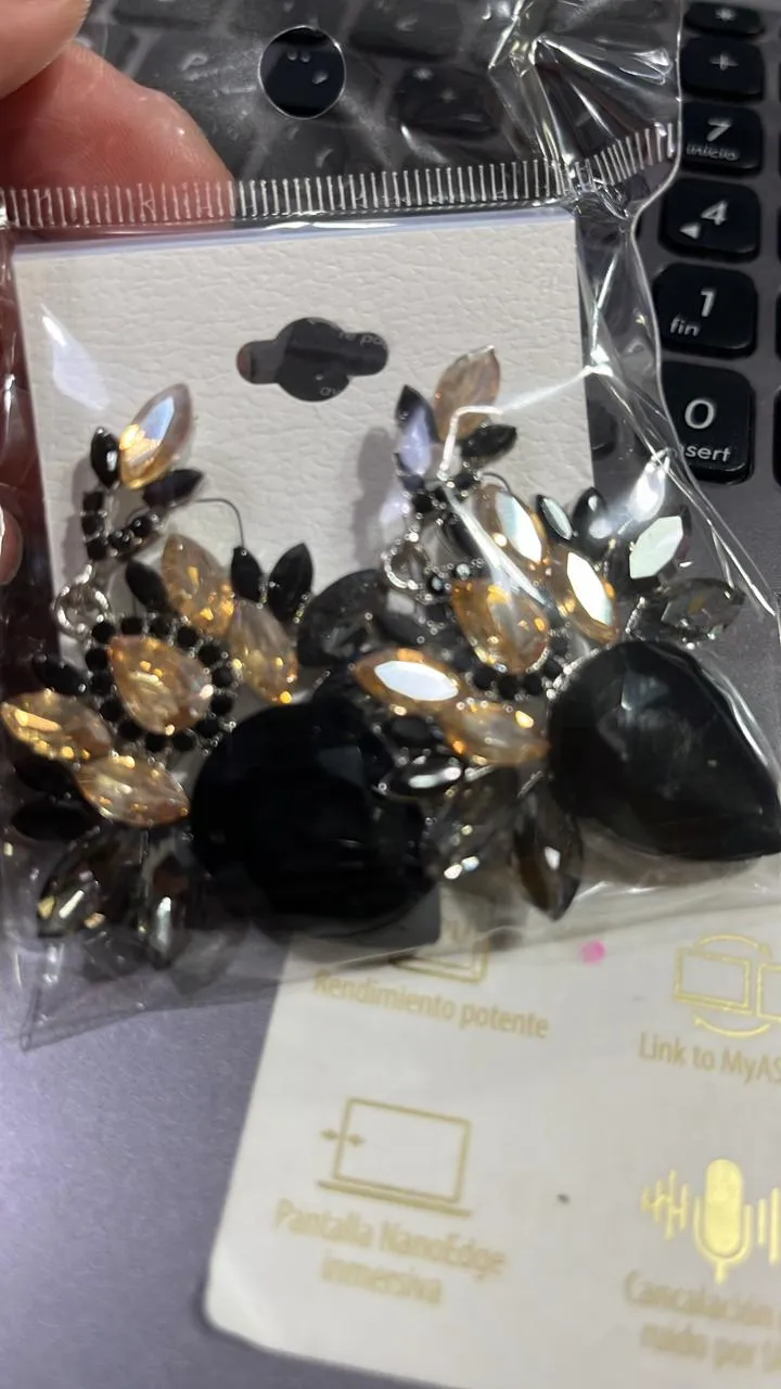 aros gema negro