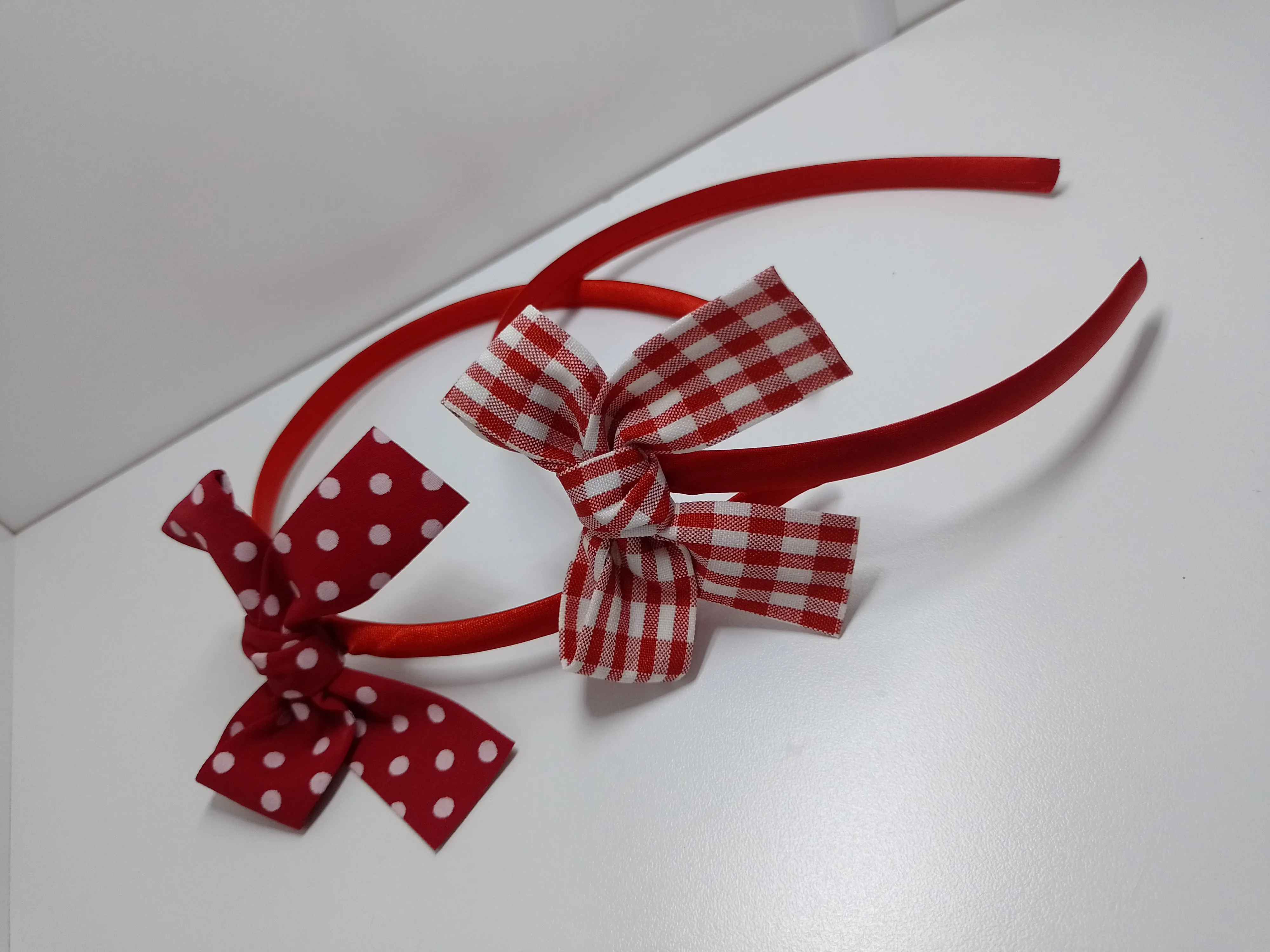 Vincha Moño Cuadrille Rojo