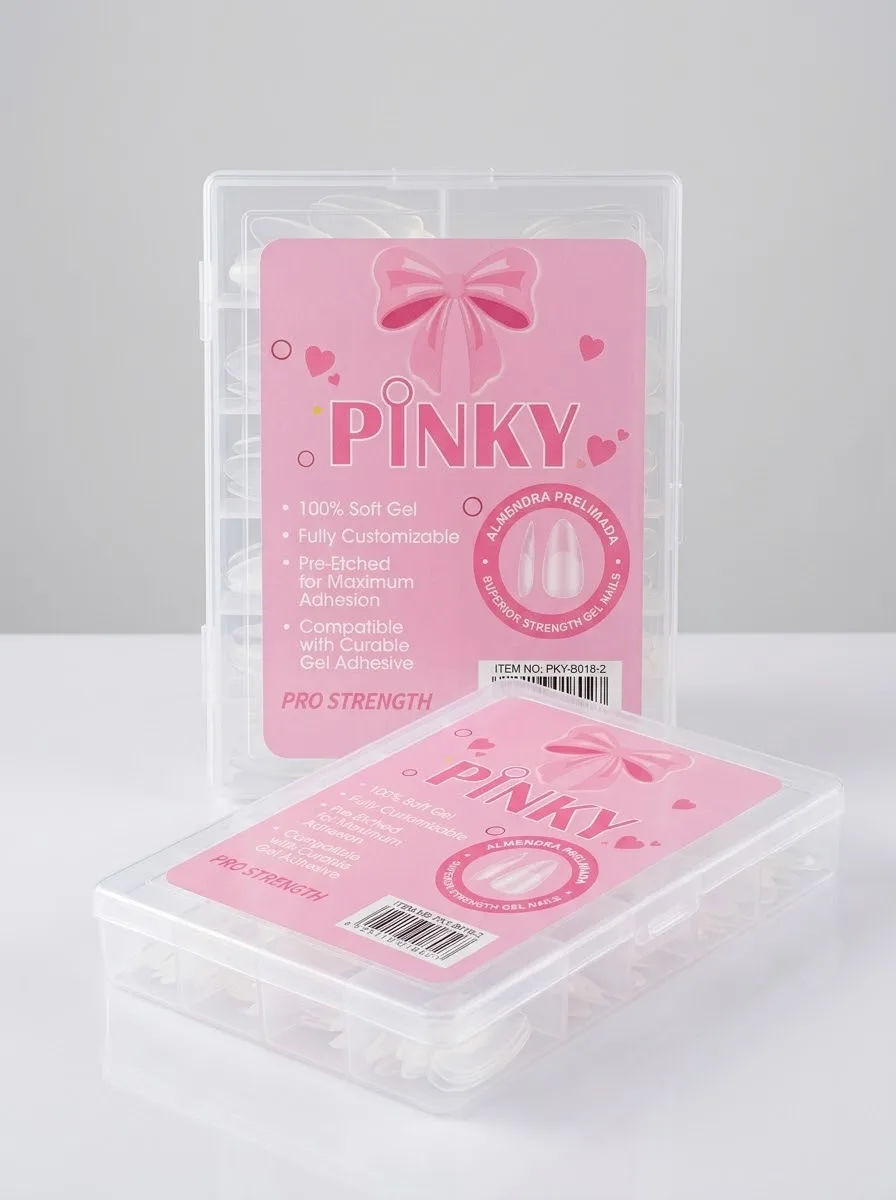 tips soft gel almendra pinky