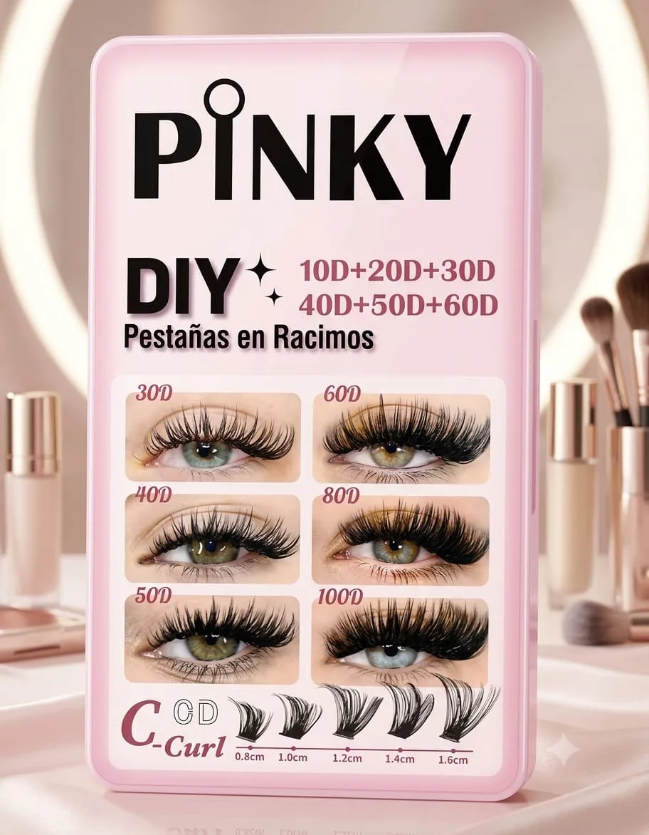 pestañas punto x punto pinky 10,20,30,40,50,60D
