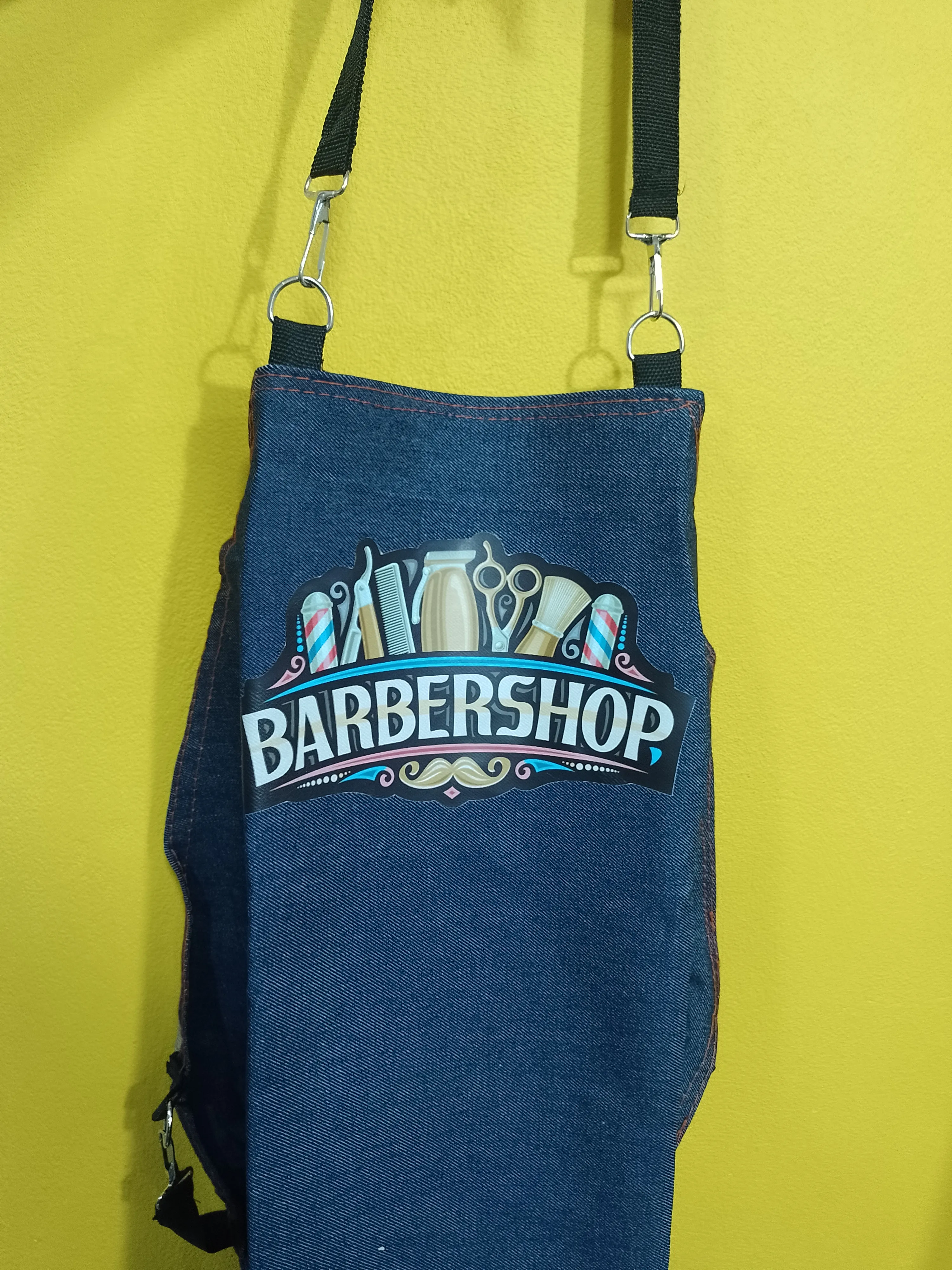 delantal barbero de jean