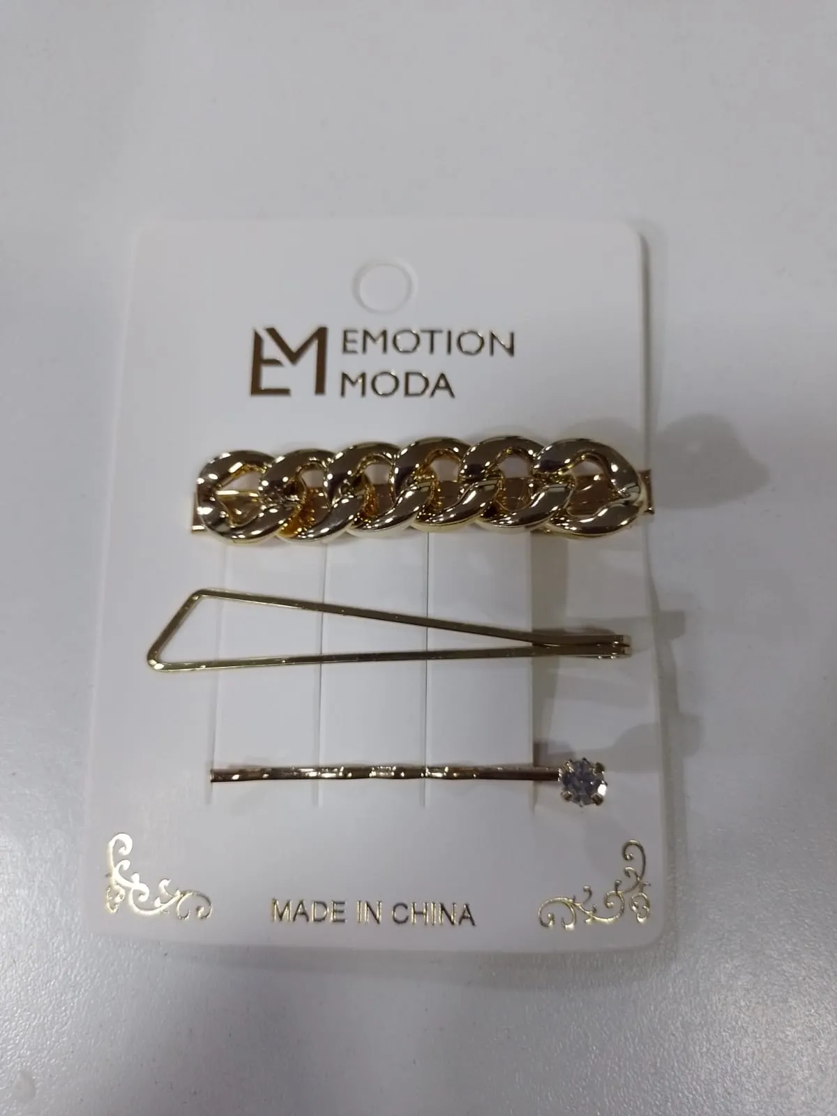 set invisibles dorados x 3