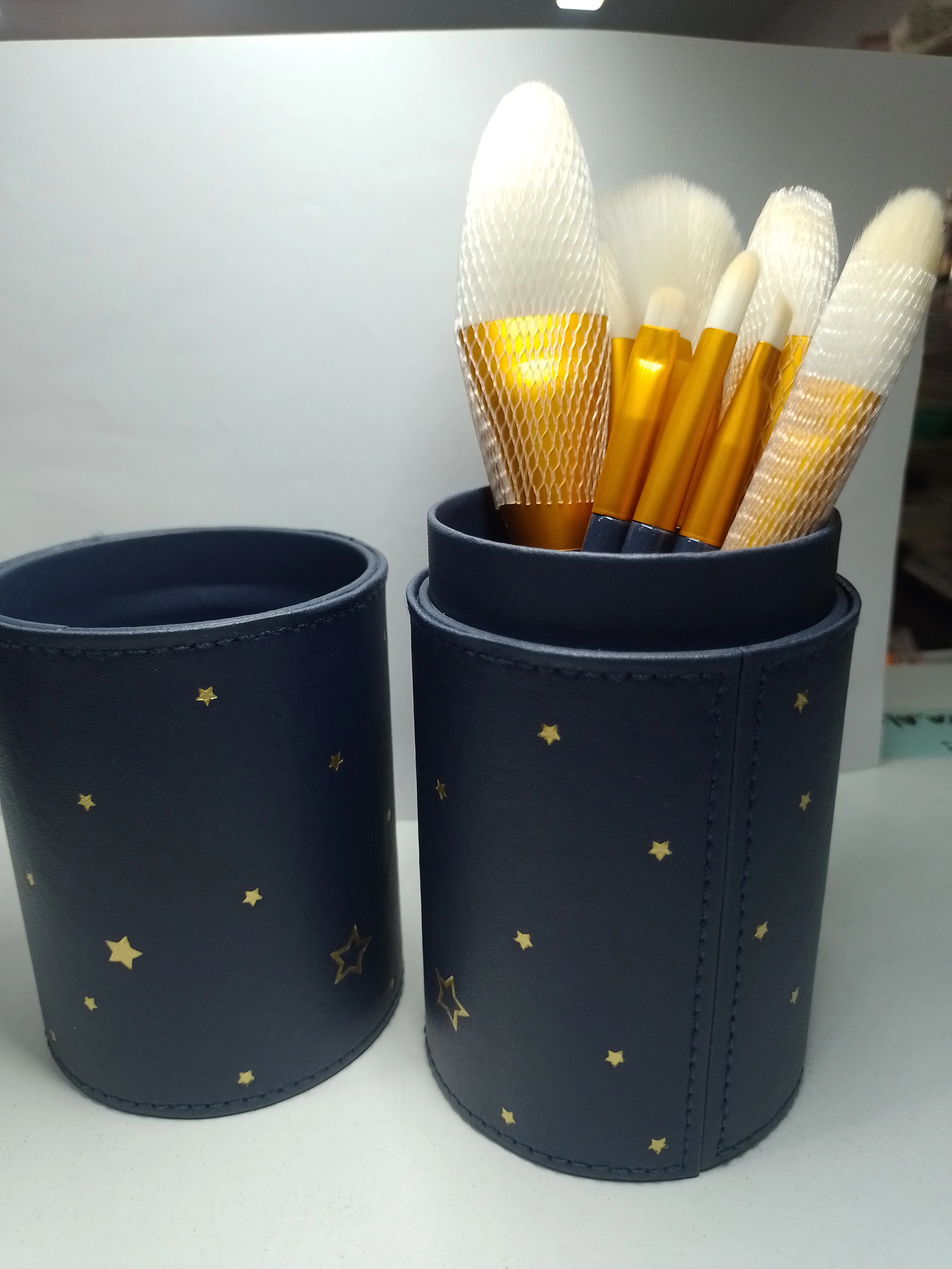 set de brochas estuche cuero